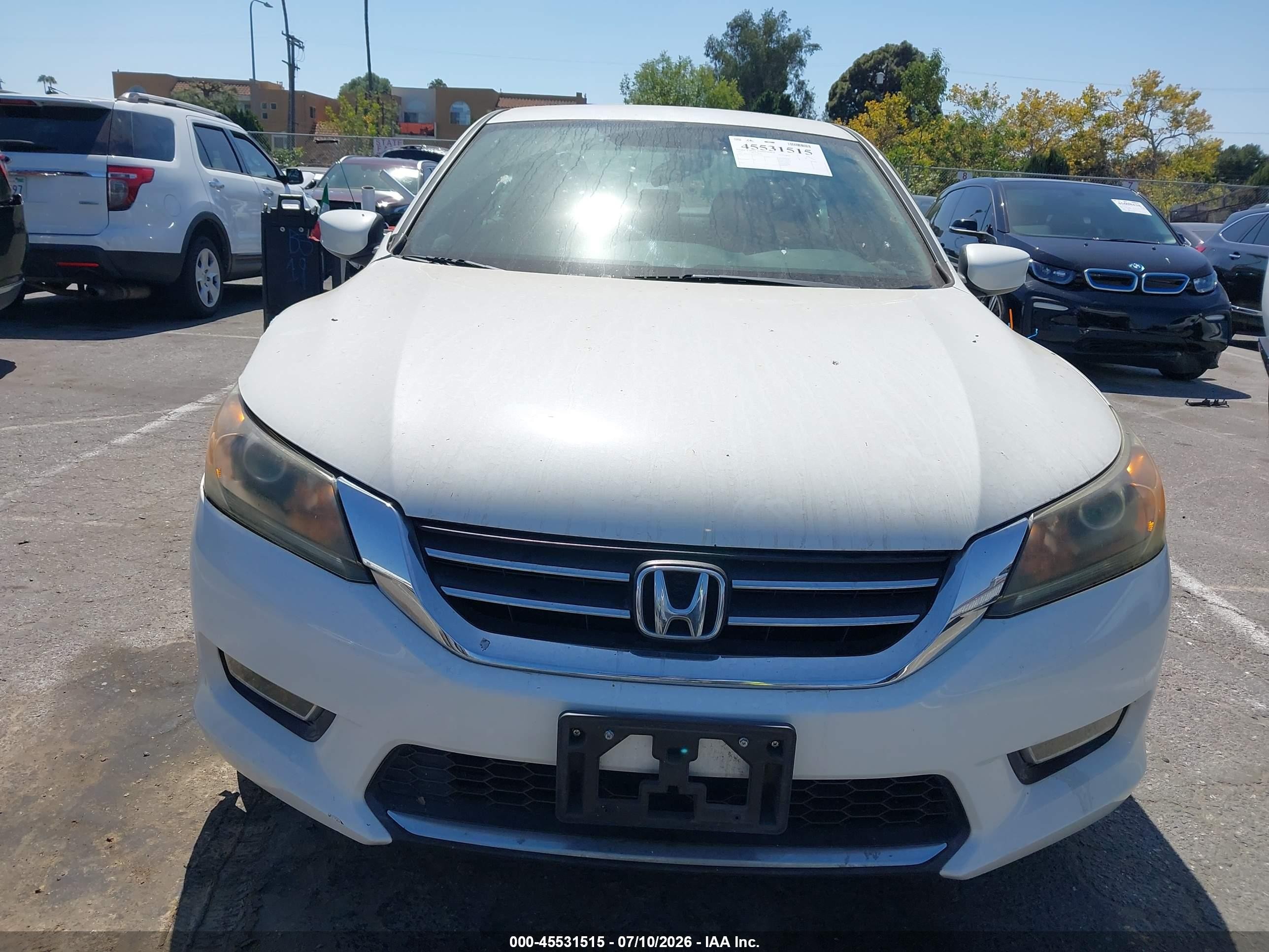 2013 Honda Accord Sport White vin: 1HGCR2F57DA081243