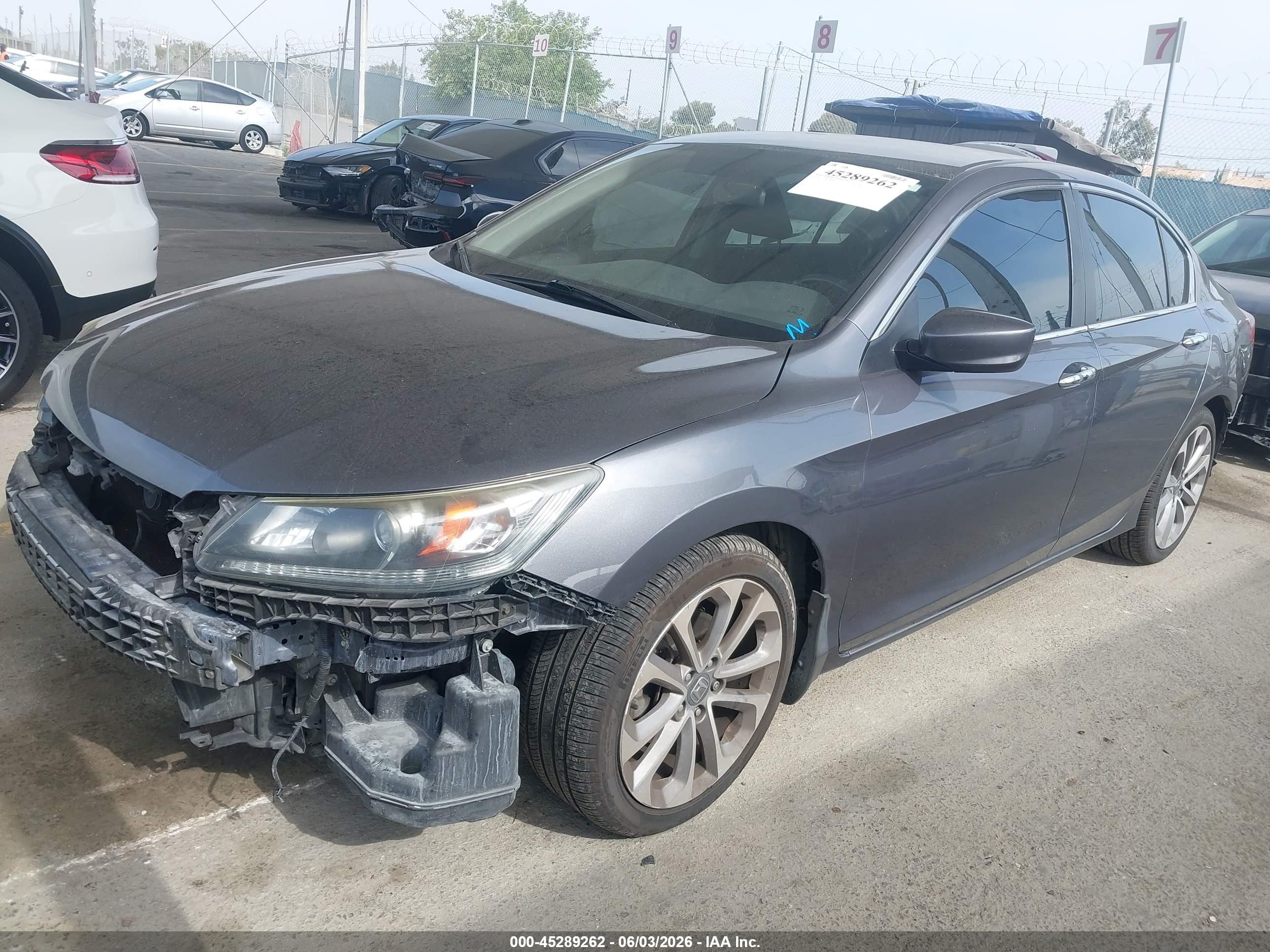 2013 Honda Accord Sport Gray vin: 1HGCR2F57DA084952