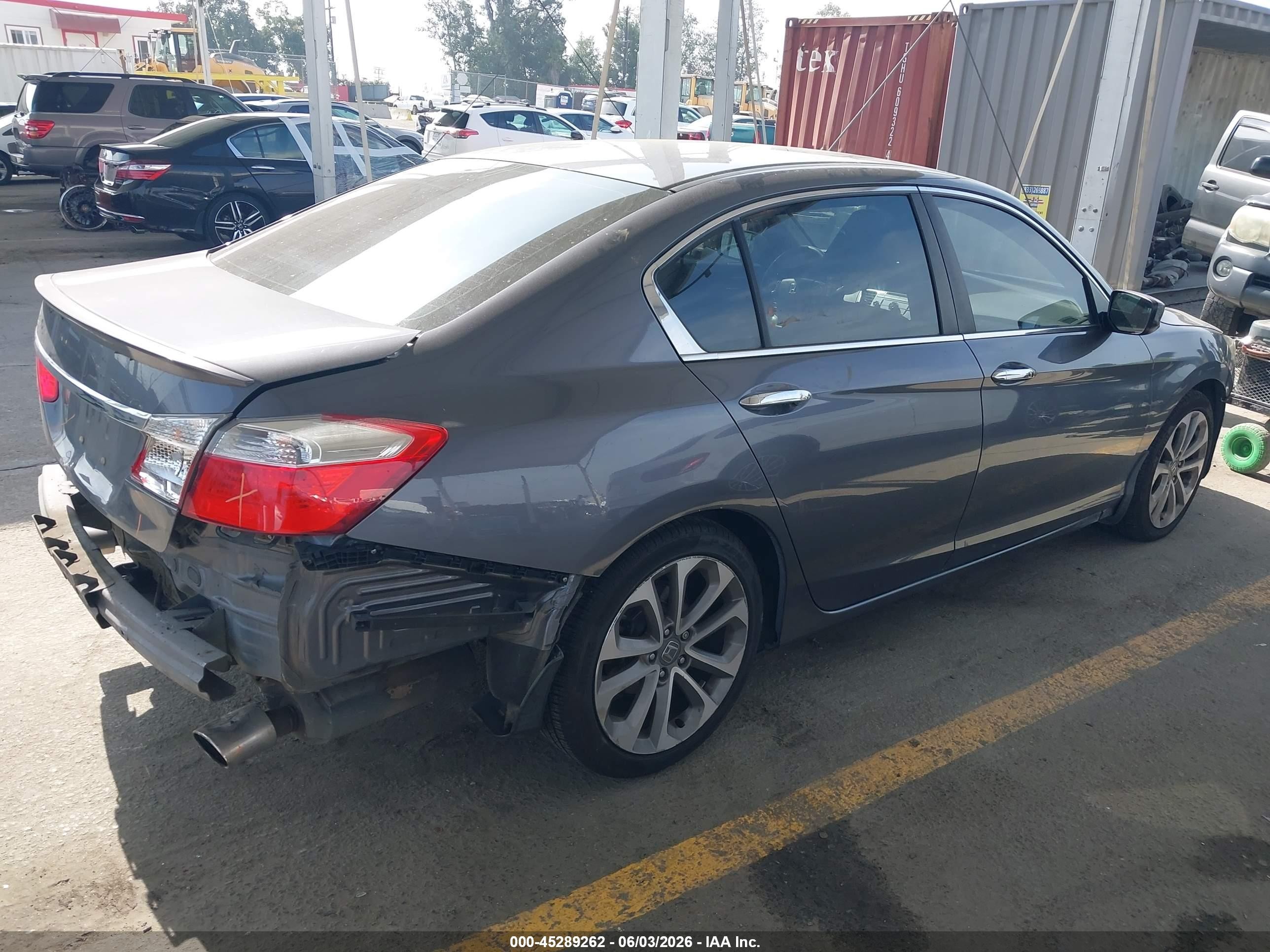 2013 Honda Accord Sport Gray vin: 1HGCR2F57DA084952