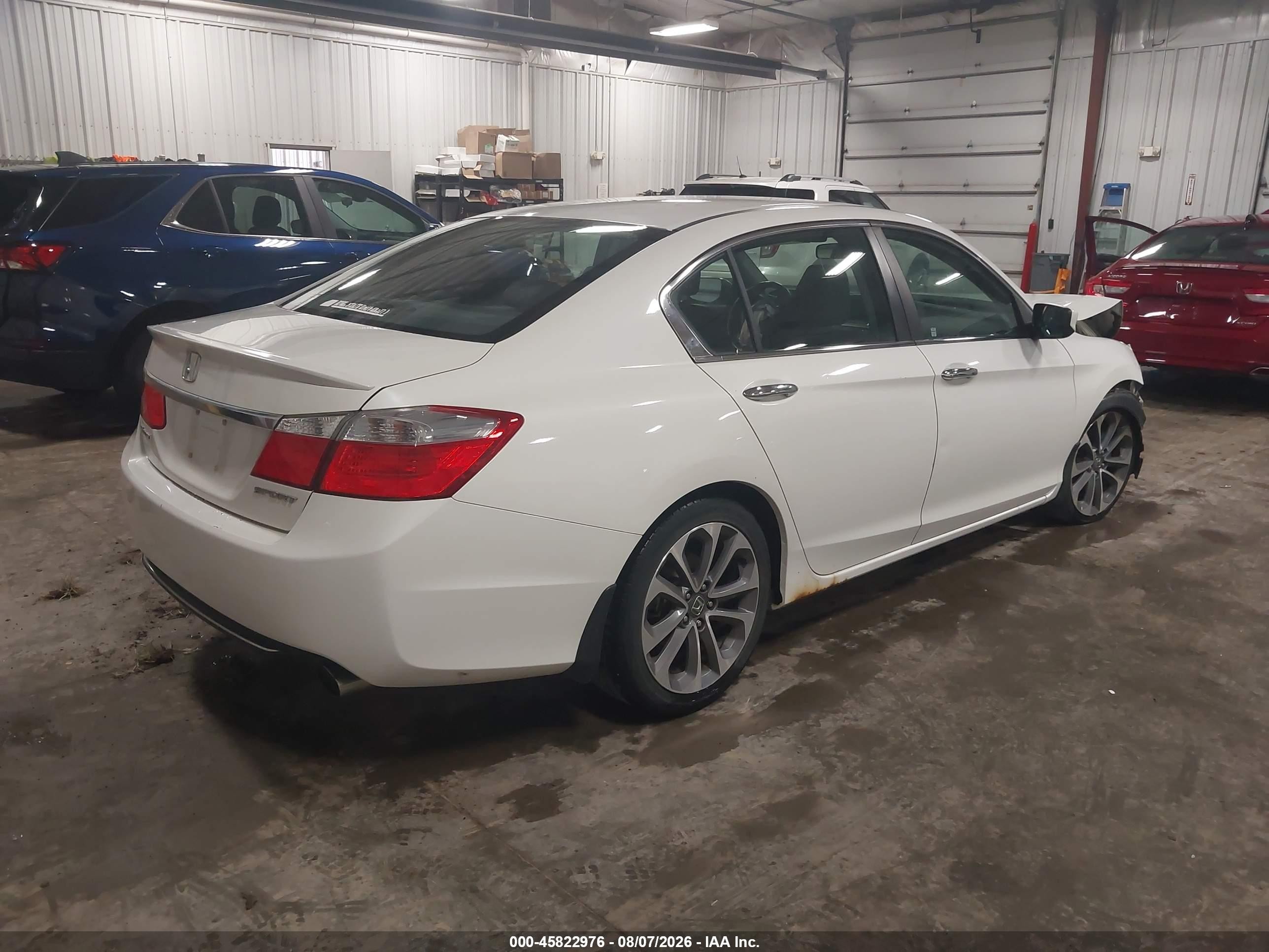 2013 Honda Accord Sport White vin: 1HGCR2F57DA176790