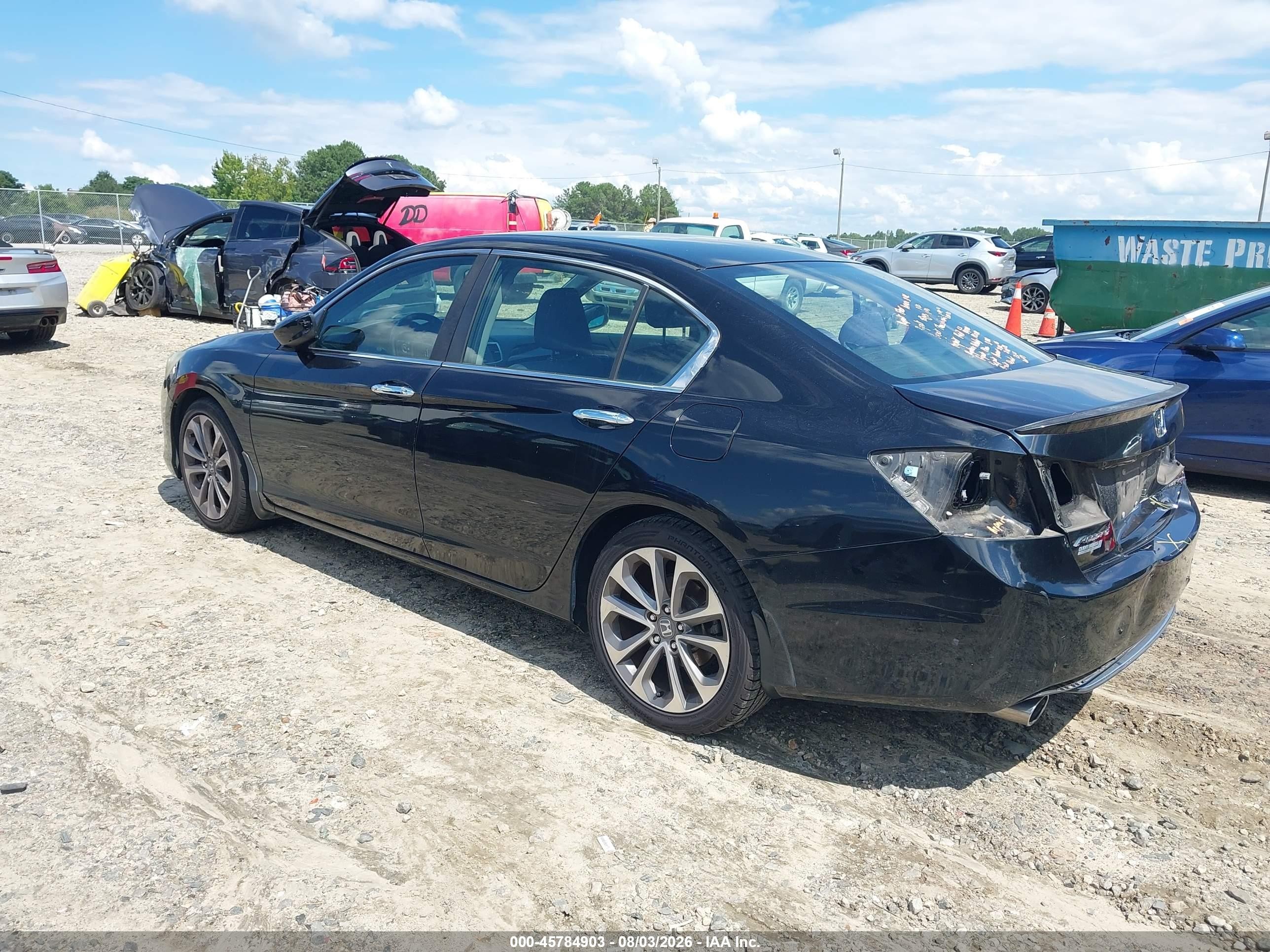 2013 Honda Accord Sport Черный vin: 1HGCR2F57DA239323