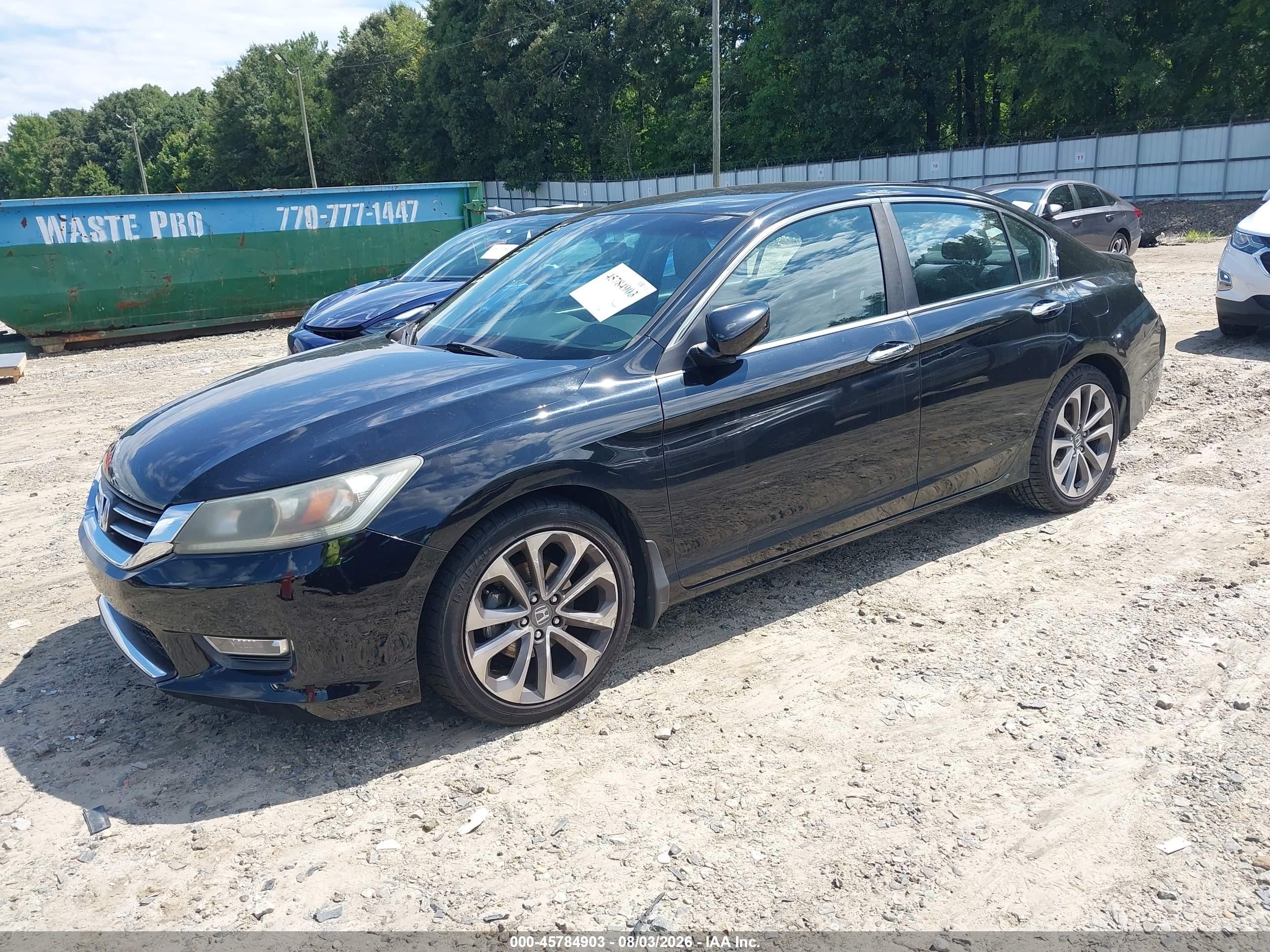 2013 Honda Accord Sport Черный vin: 1HGCR2F57DA239323