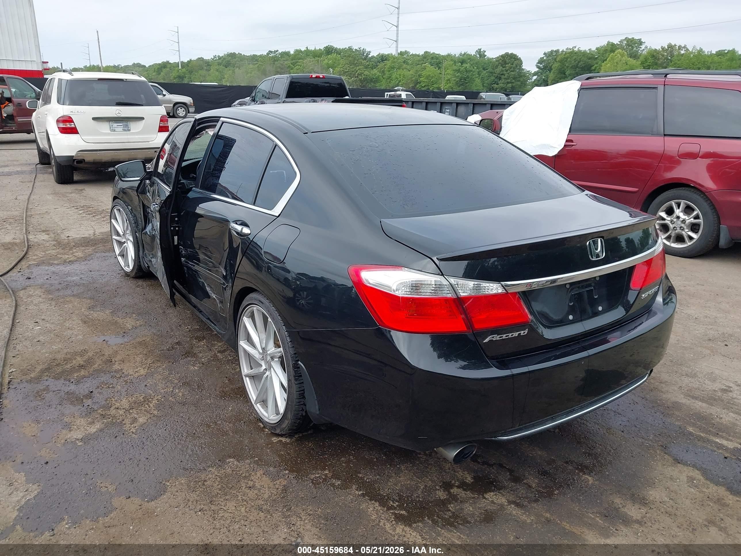 2013 Honda Accord Sport Black vin: 1HGCR2F57DA247325