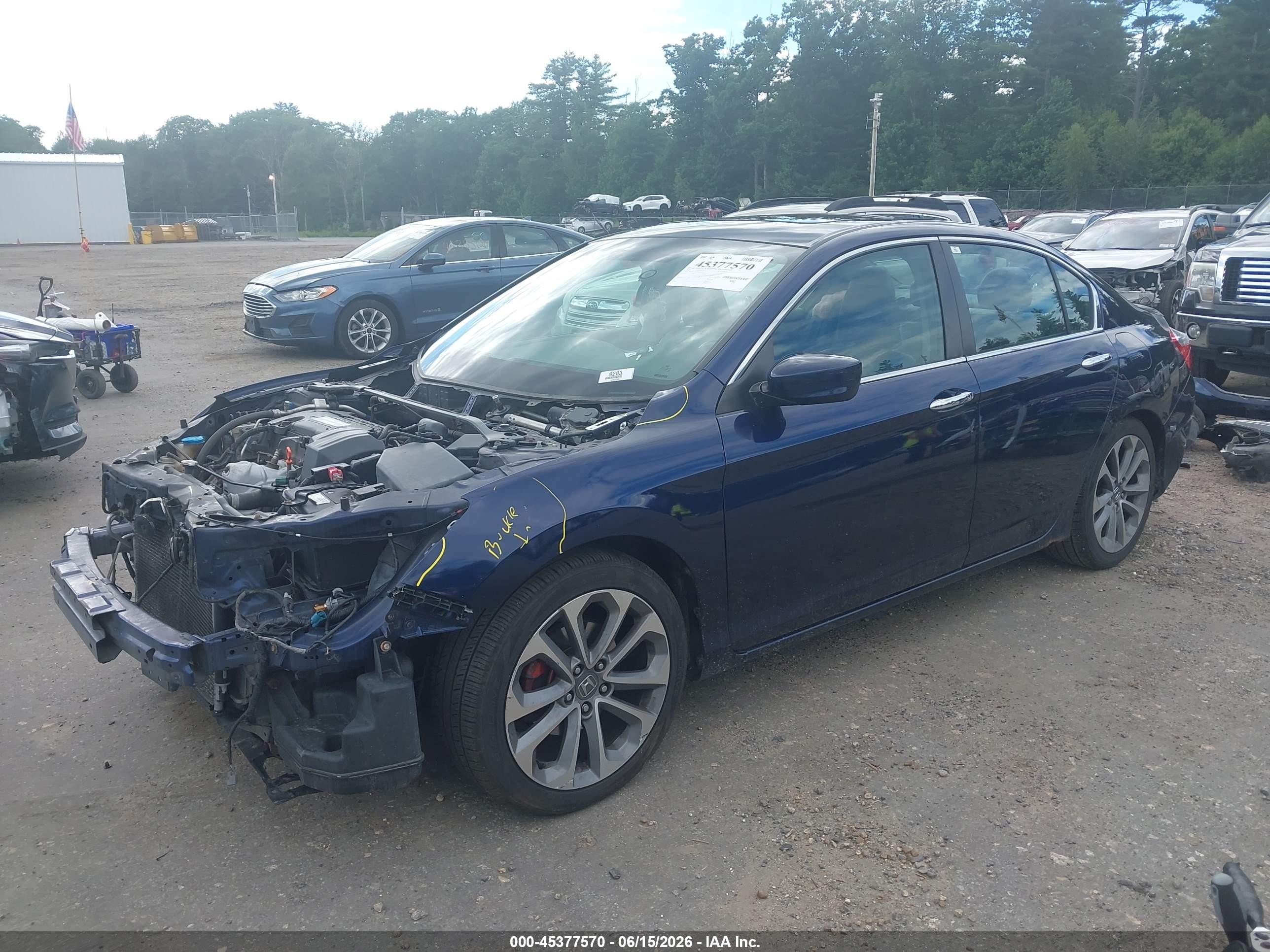 2013 Honda Accord Sport Blue vin: 1HGCR2F57DA250175