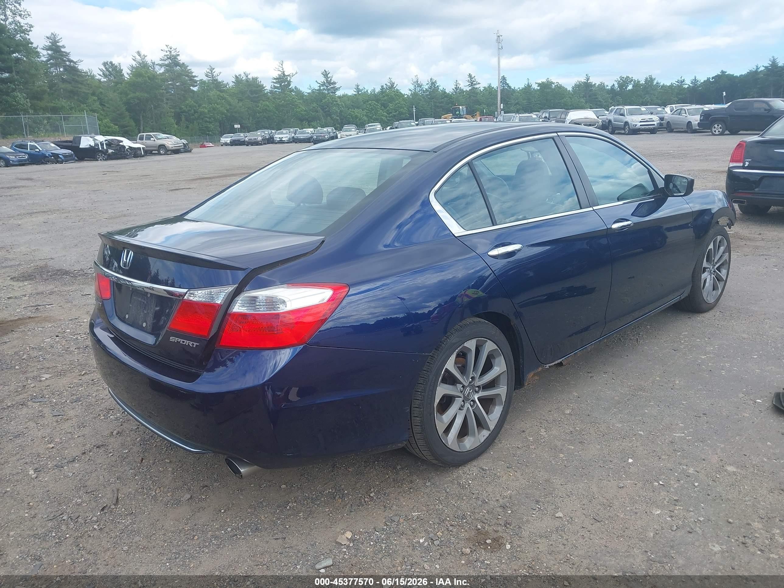 2013 Honda Accord Sport Blue vin: 1HGCR2F57DA250175