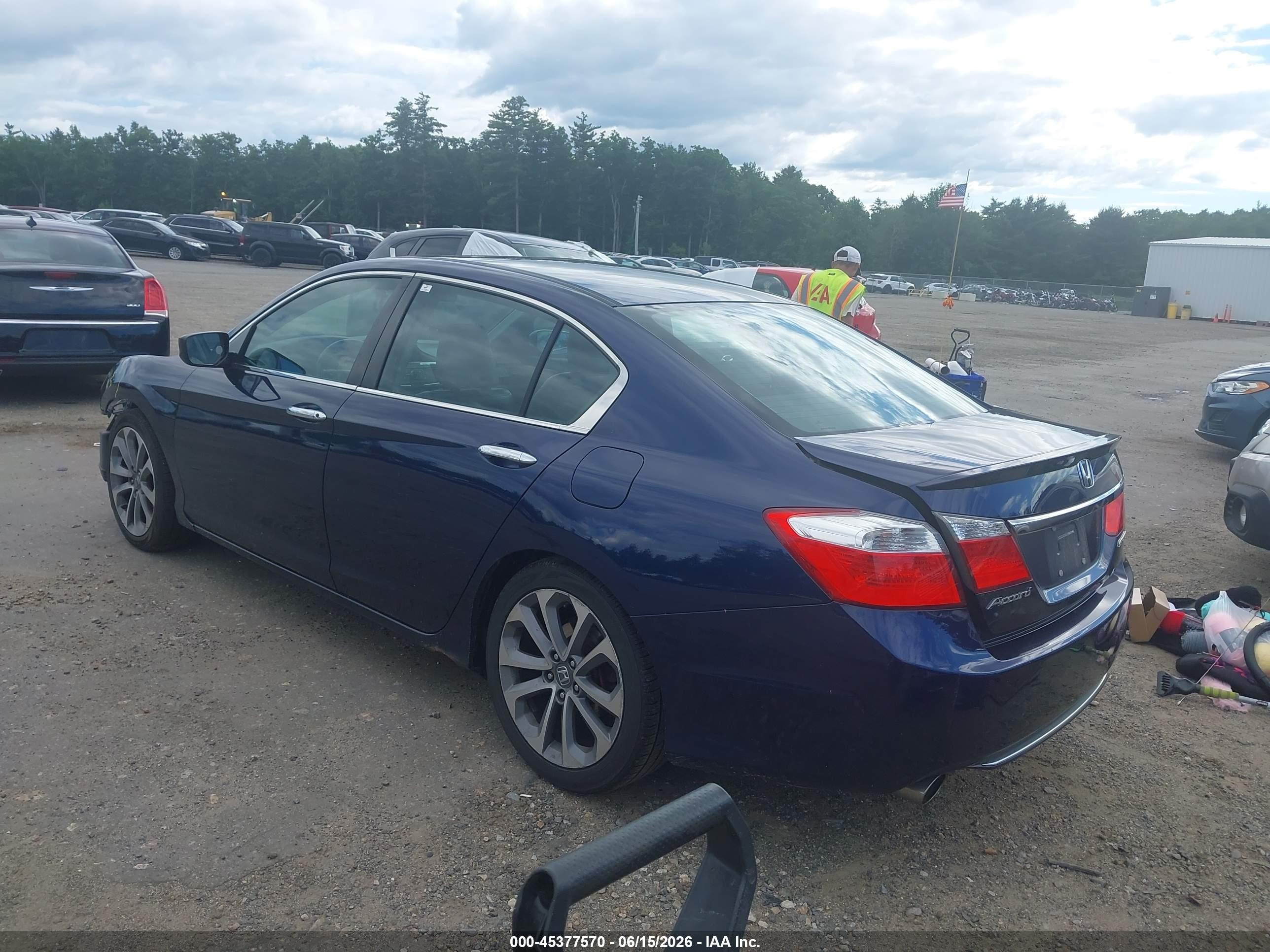 2013 Honda Accord Sport Blue vin: 1HGCR2F57DA250175