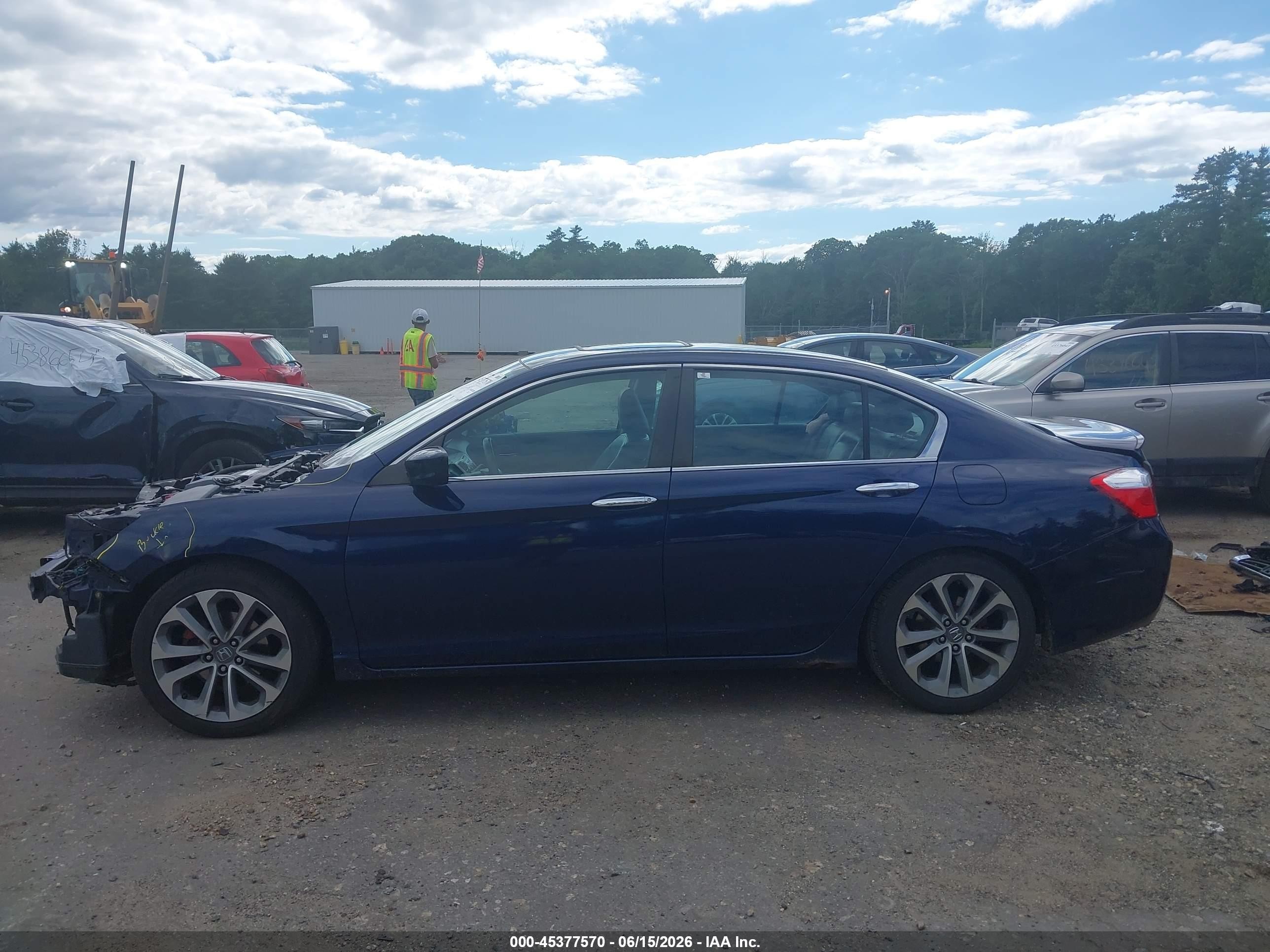 2013 Honda Accord Sport Blue vin: 1HGCR2F57DA250175