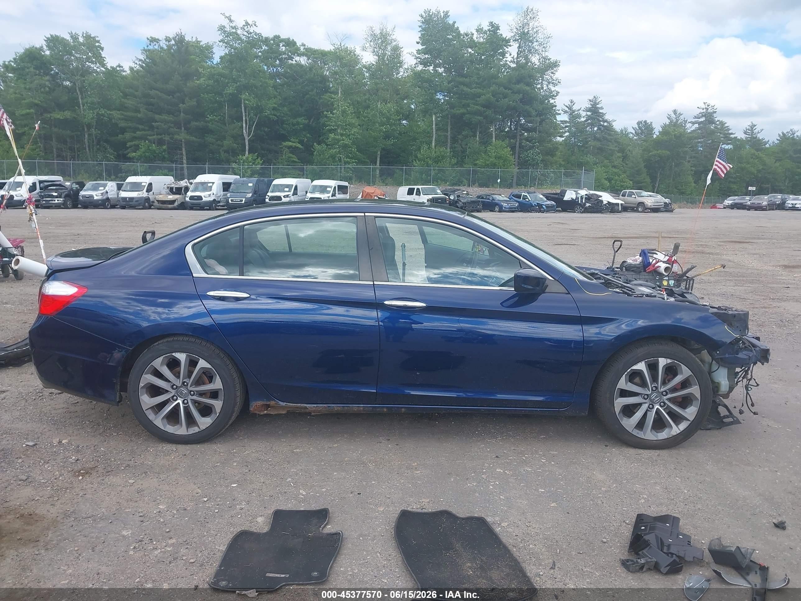2013 Honda Accord Sport Blue vin: 1HGCR2F57DA250175