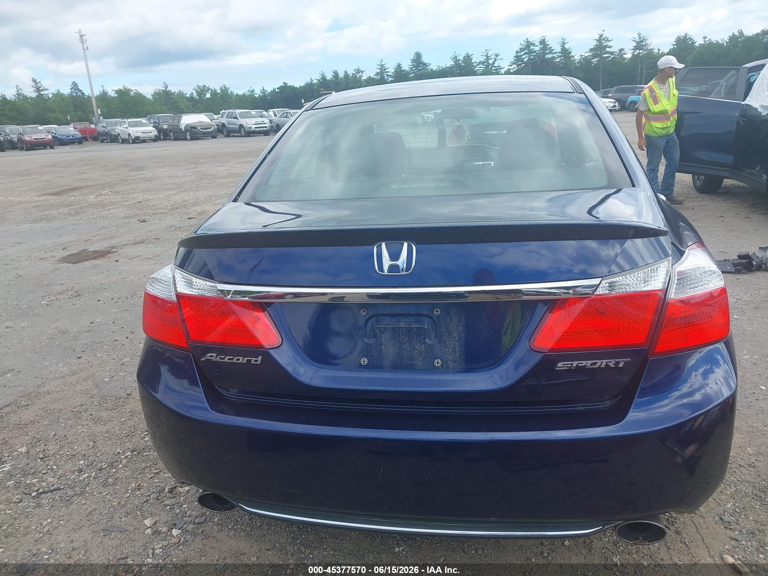 2013 Honda Accord Sport Blue vin: 1HGCR2F57DA250175
