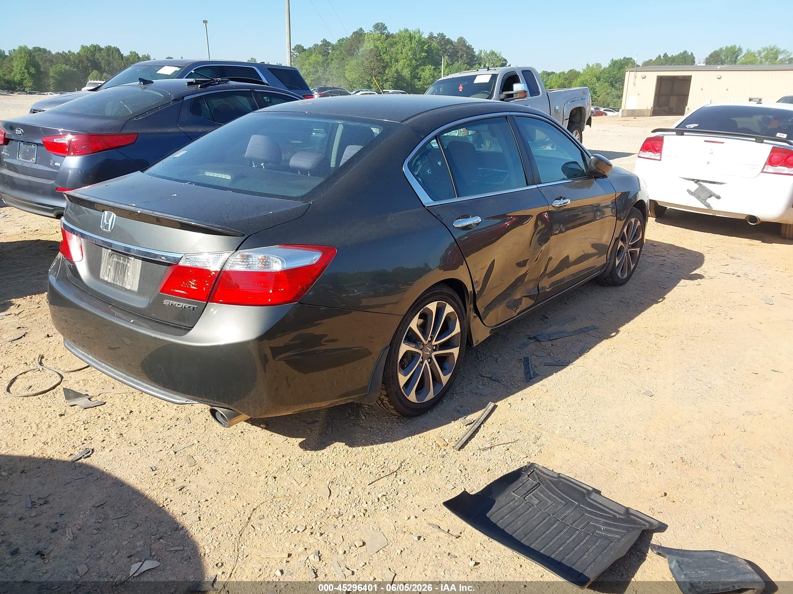 2013 Honda Accord Sport Серый vin: 1HGCR2F57DA267350