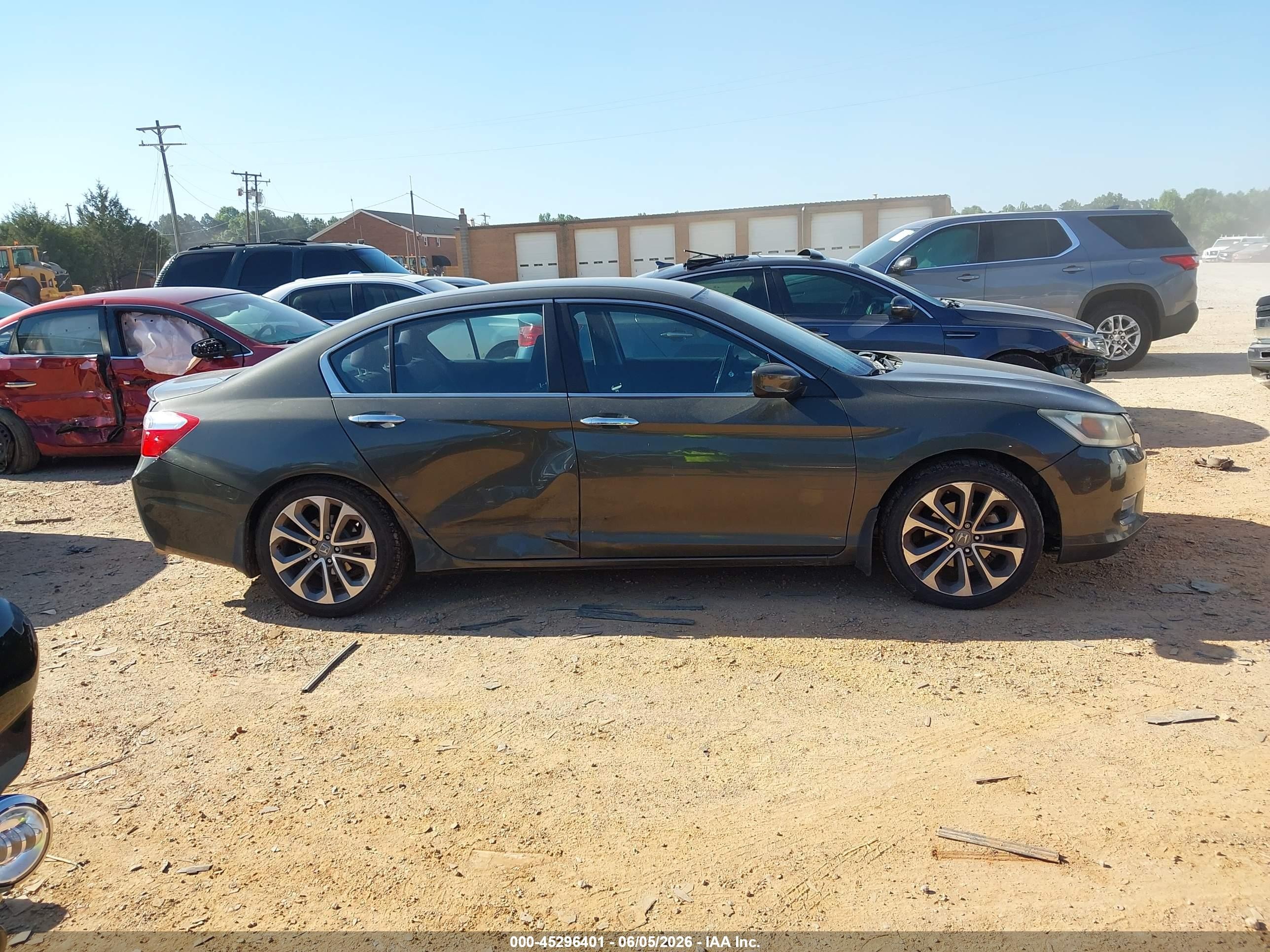 2013 Honda Accord Sport Серый vin: 1HGCR2F57DA267350
