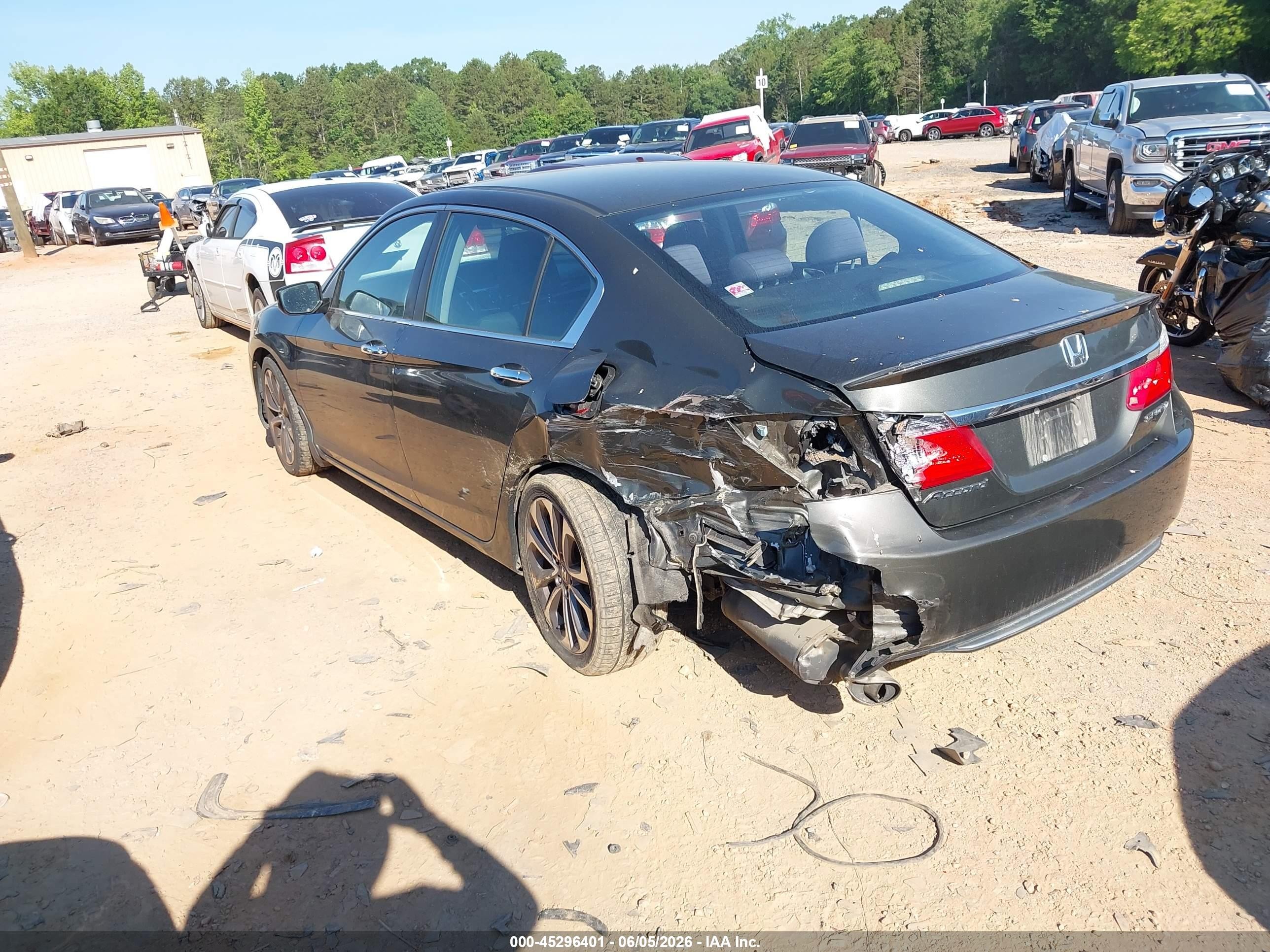 2013 Honda Accord Sport Серый vin: 1HGCR2F57DA267350