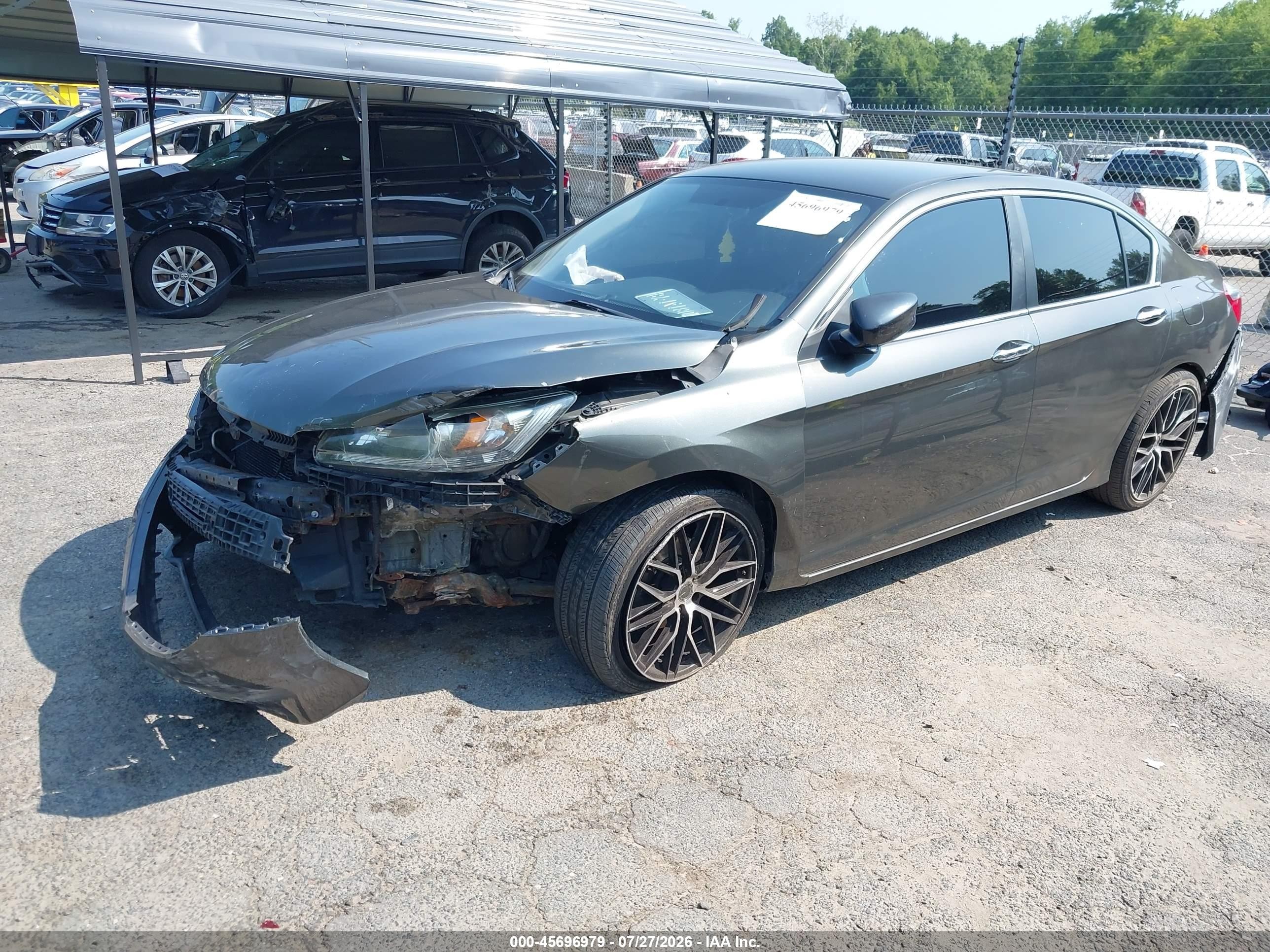 2014 Honda Accord Sport Gray vin: 1HGCR2F57EA069577