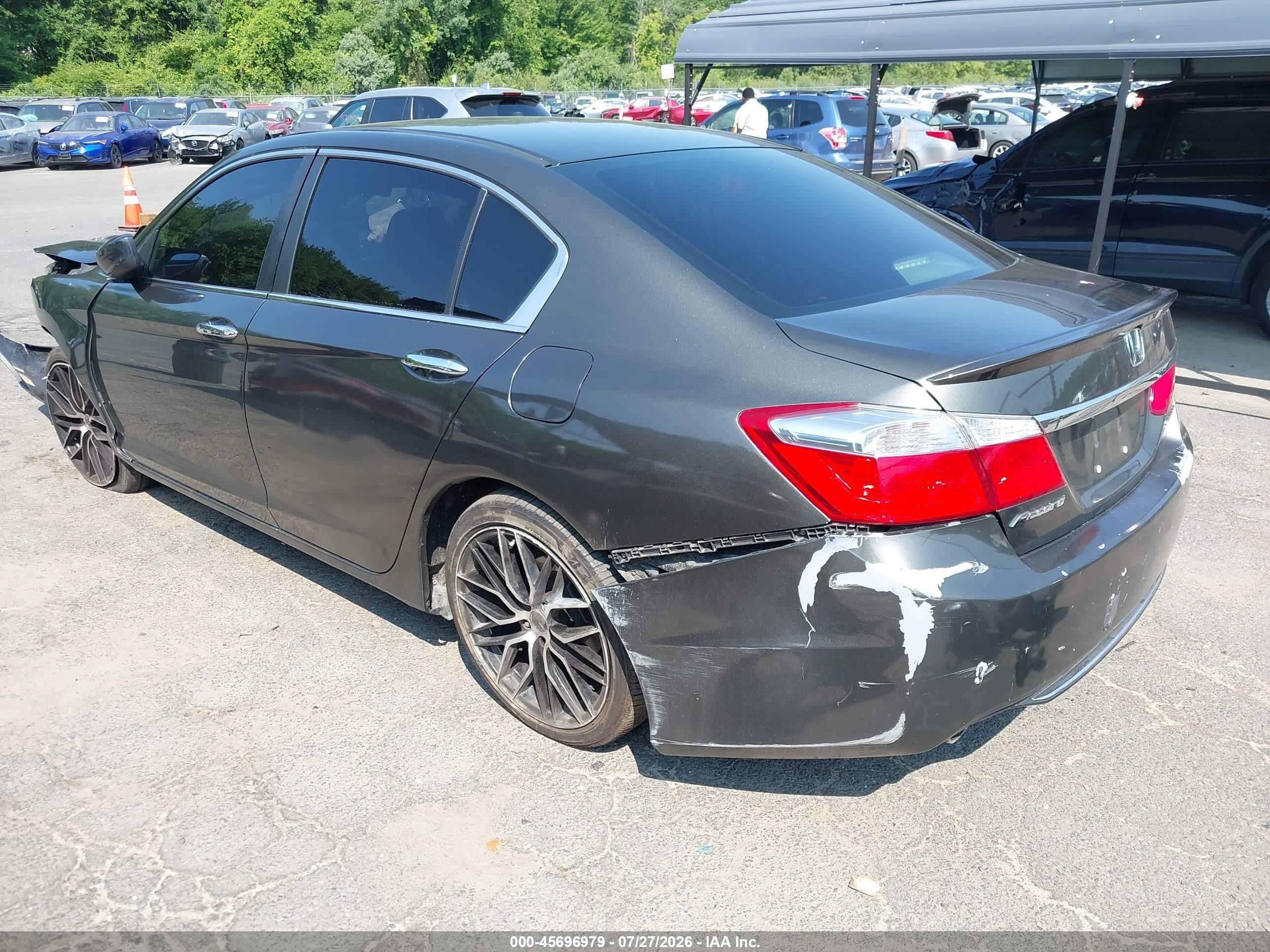 2014 Honda Accord Sport Gray vin: 1HGCR2F57EA069577