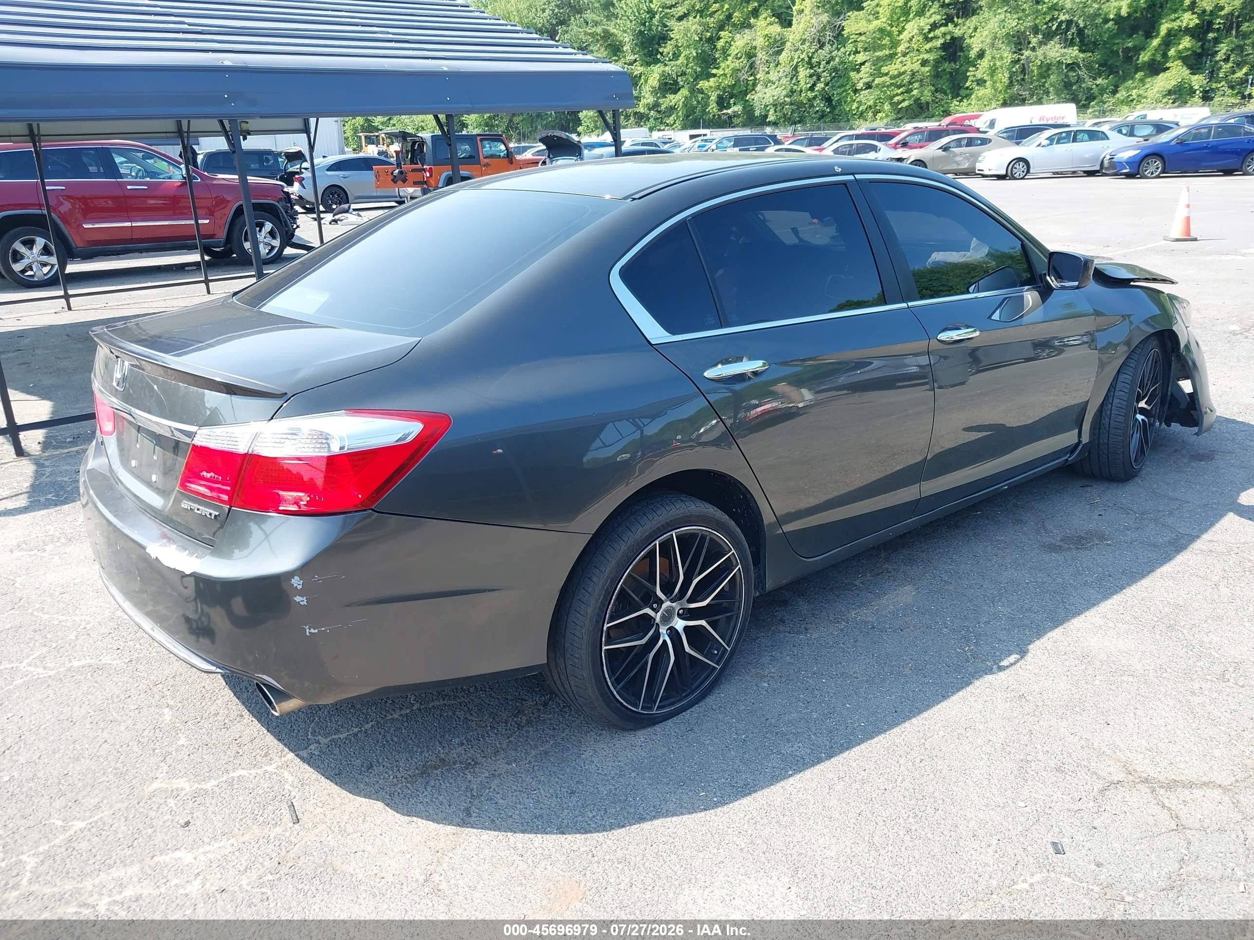 2014 Honda Accord Sport Gray vin: 1HGCR2F57EA069577