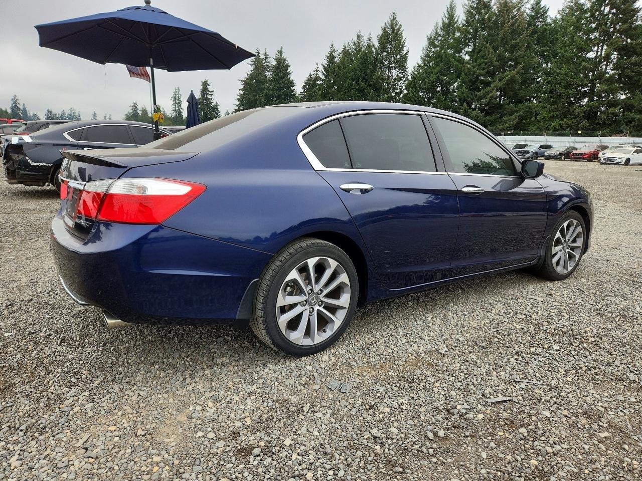2014 Honda Accord Sport Blue vin: 1HGCR2F57EA075749