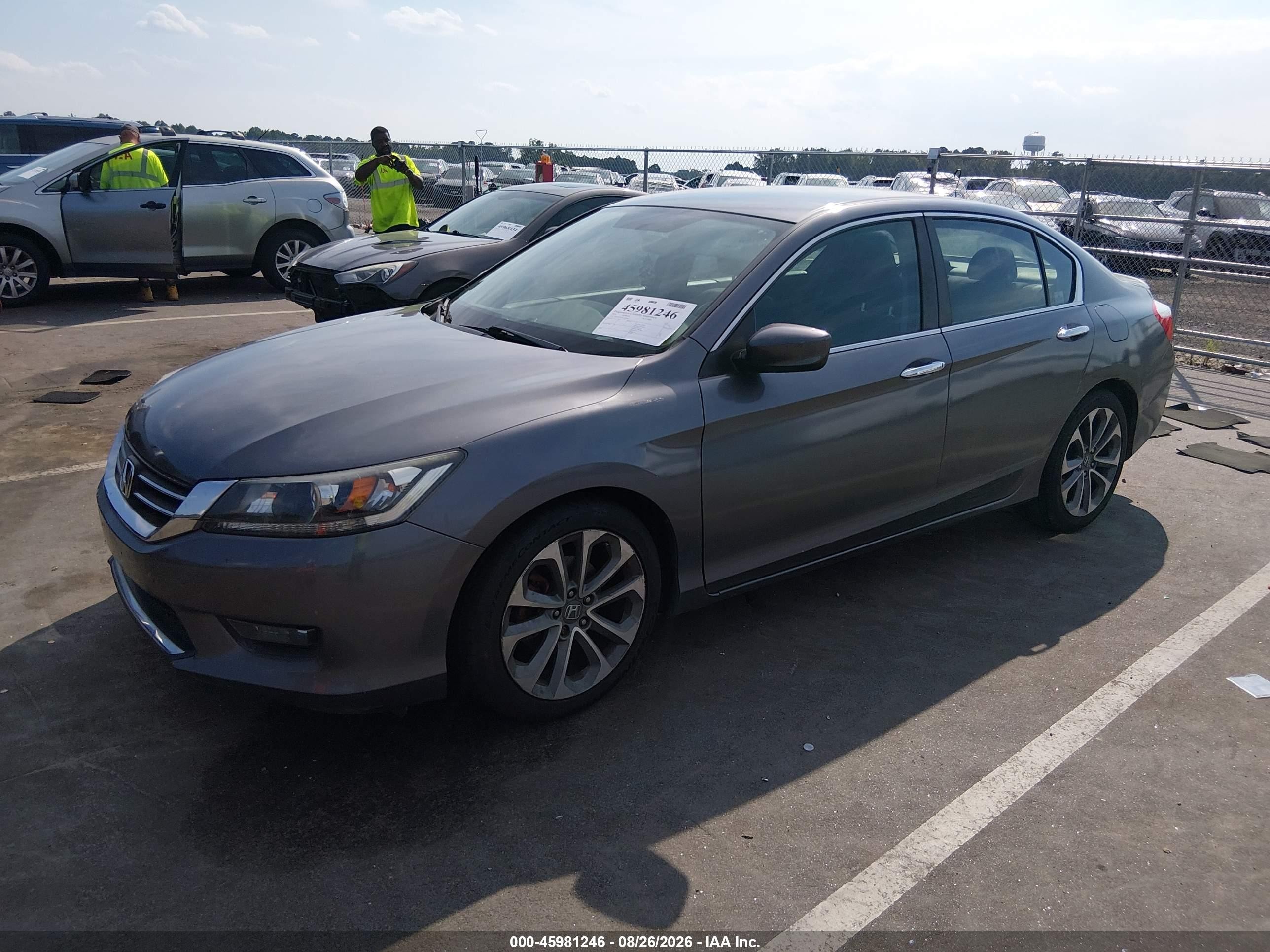 2014 Honda Accord Sport Gray vin: 1HGCR2F57EA094947
