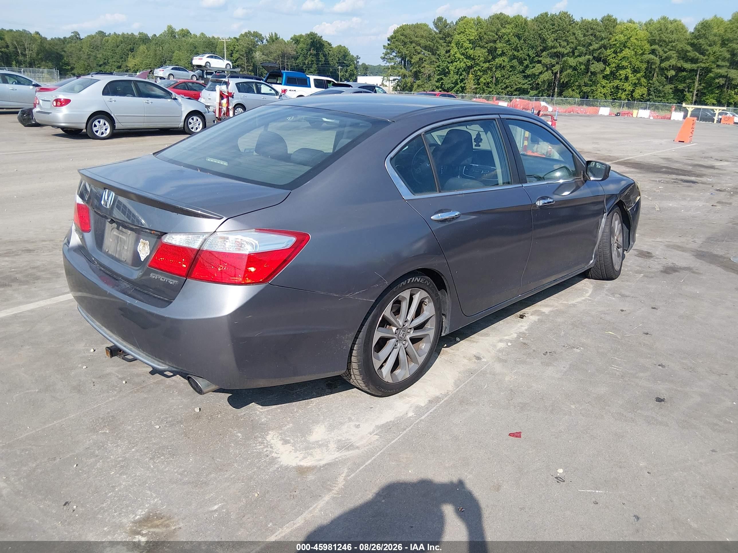 2014 Honda Accord Sport Gray vin: 1HGCR2F57EA094947