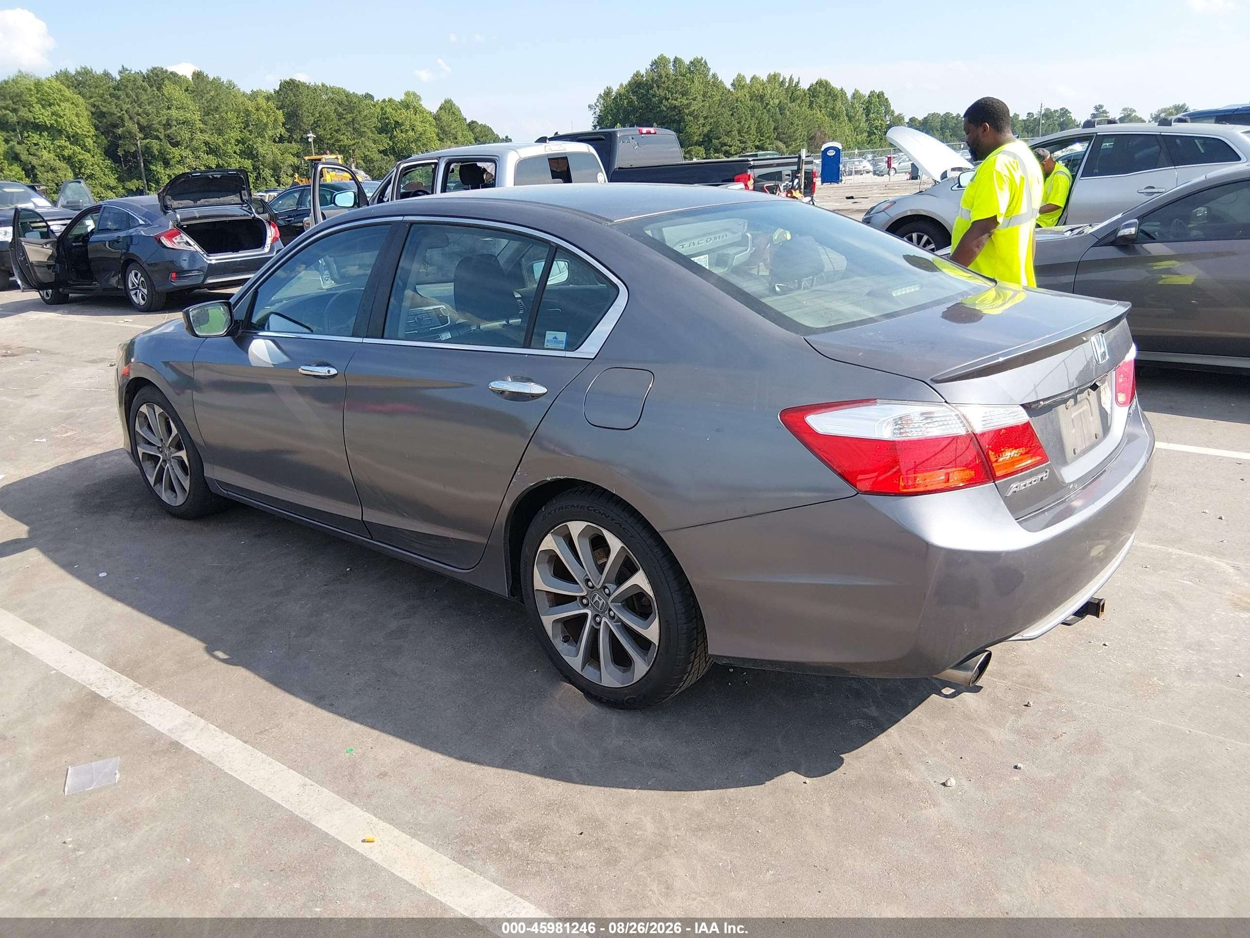 2014 Honda Accord Sport Gray vin: 1HGCR2F57EA094947
