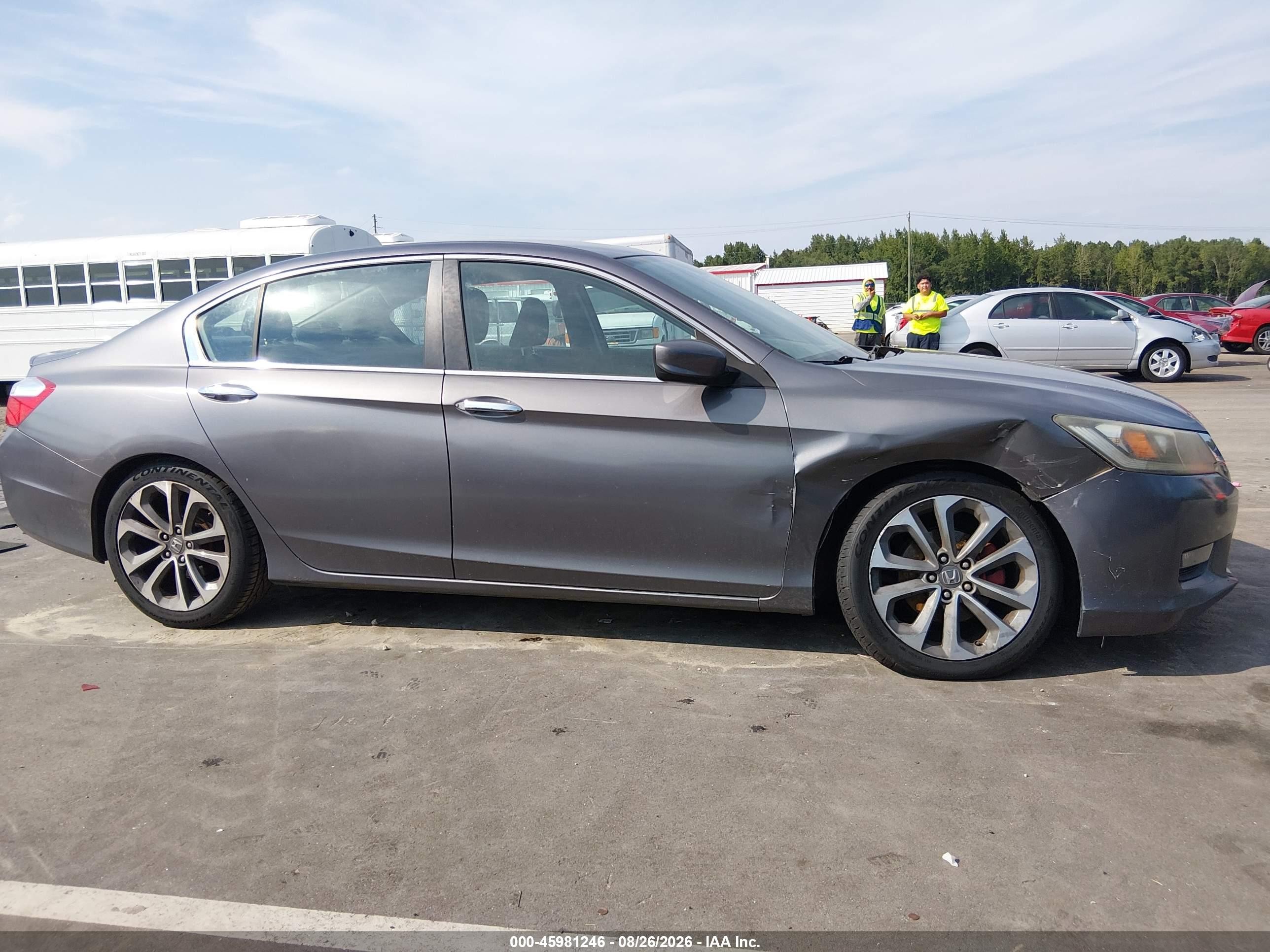 2014 Honda Accord Sport Gray vin: 1HGCR2F57EA094947