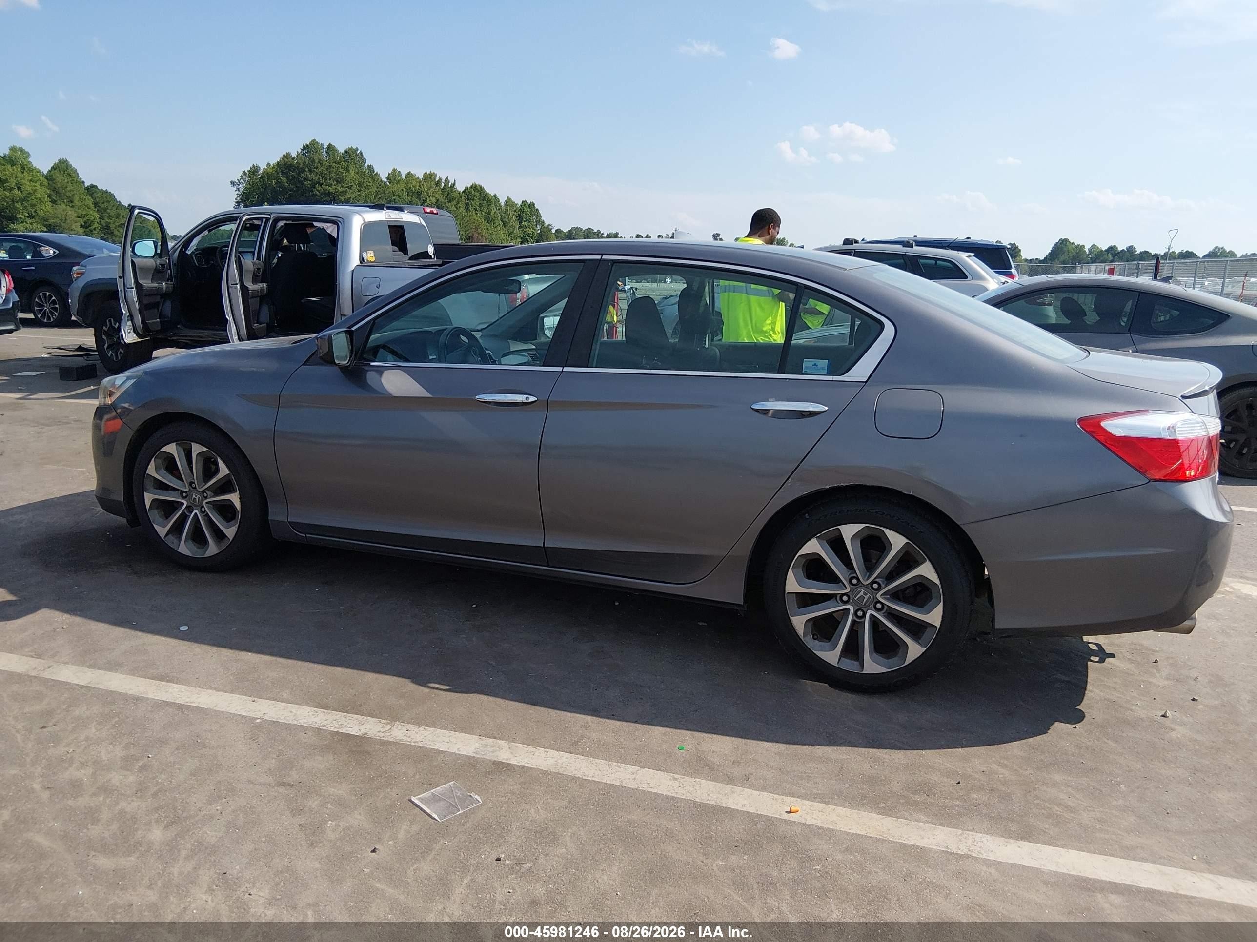 2014 Honda Accord Sport Gray vin: 1HGCR2F57EA094947