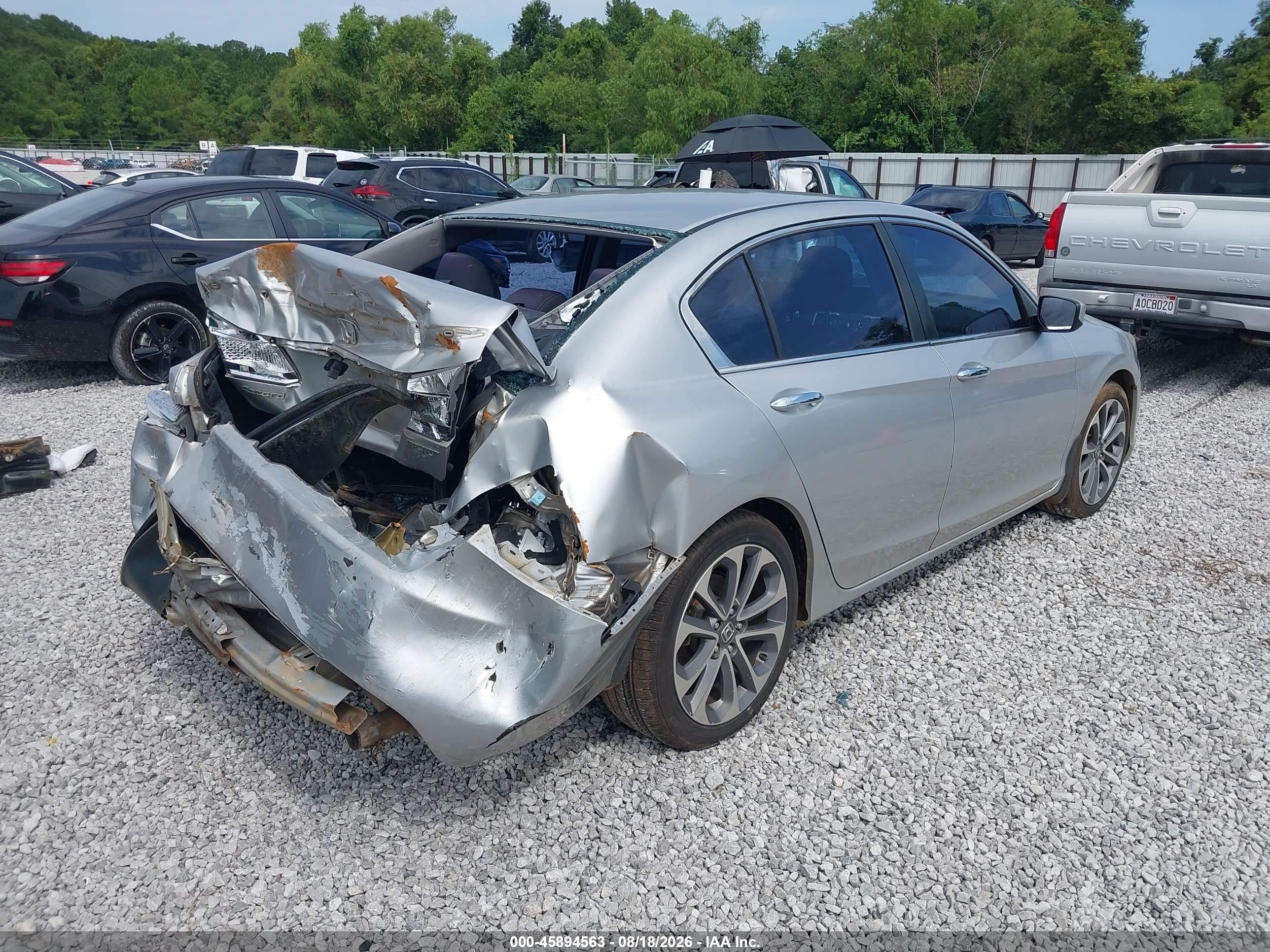 2014 Honda Accord Sport Серебряный vin: 1HGCR2F57EA102710