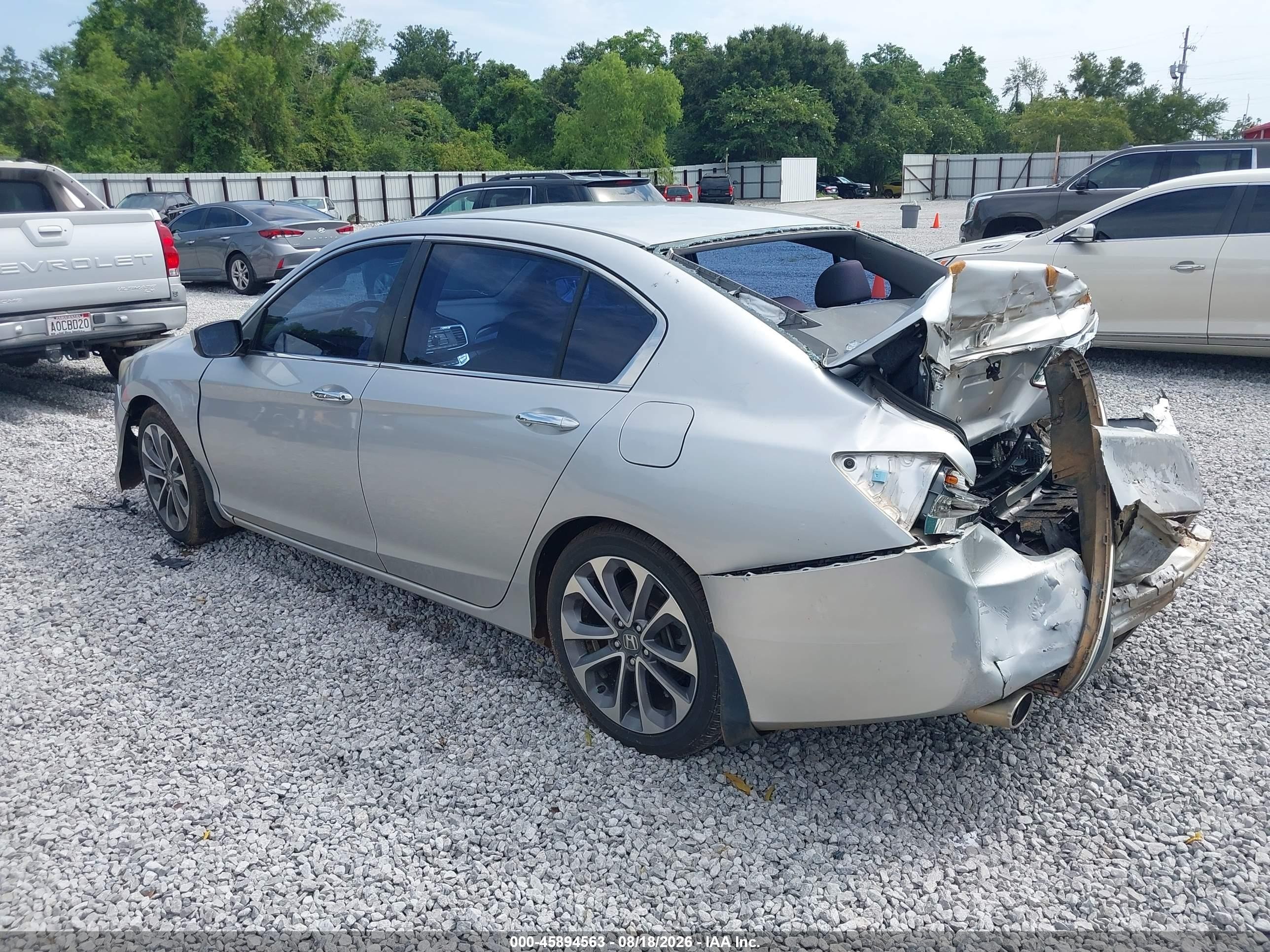 2014 Honda Accord Sport Серебряный vin: 1HGCR2F57EA102710