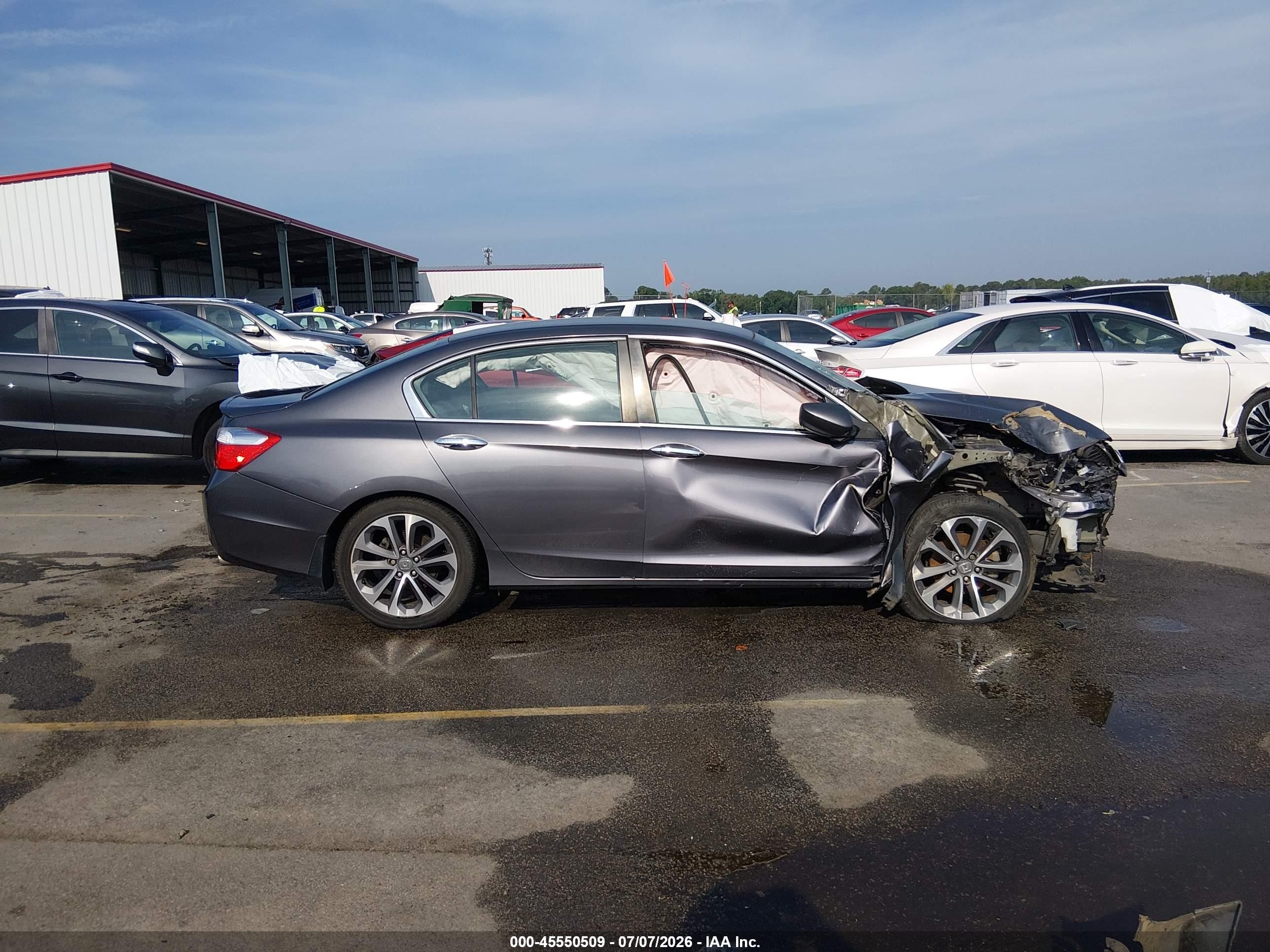2014 Honda Accord Sport Серый vin: 1HGCR2F57EA135643