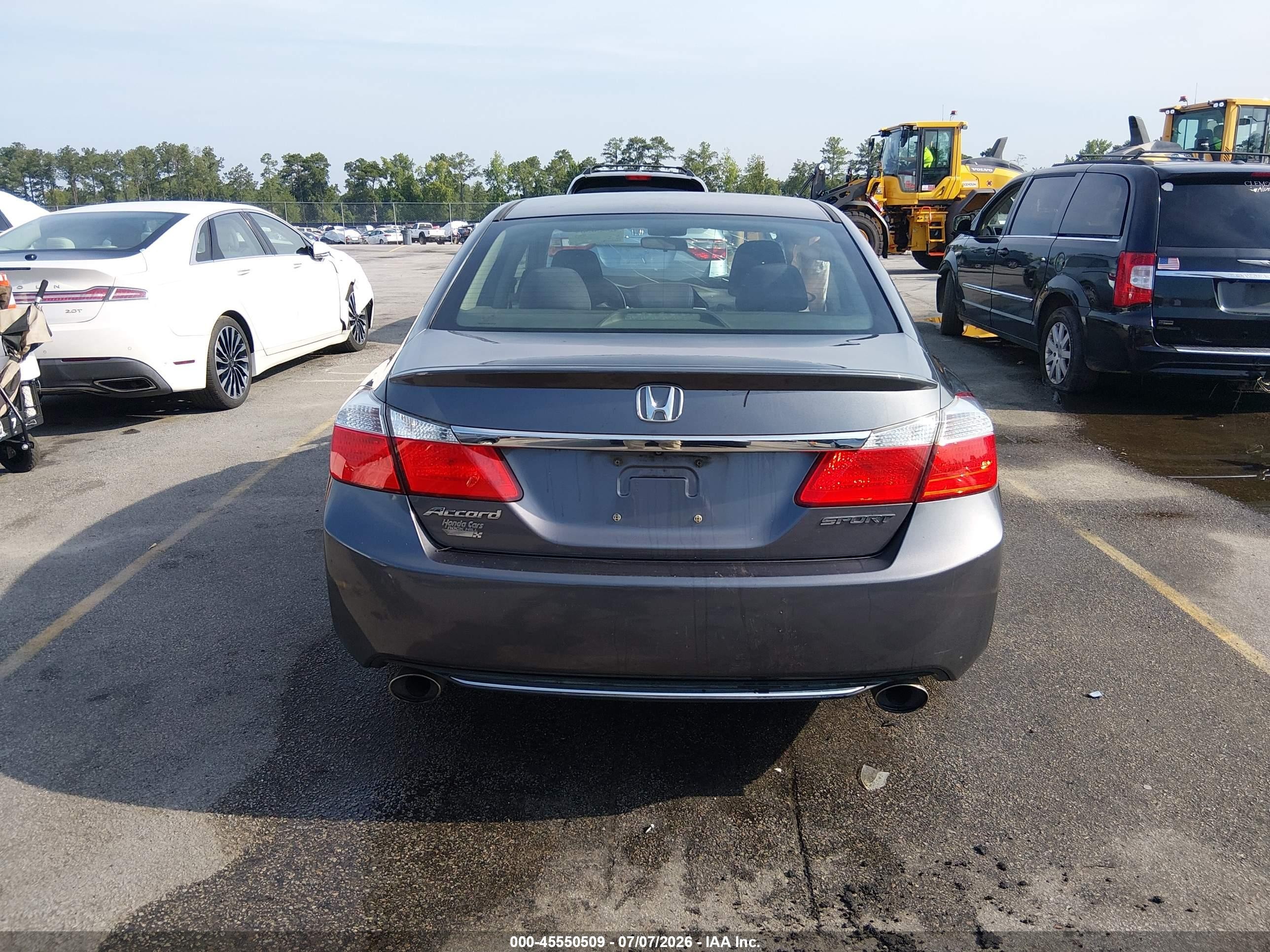 2014 Honda Accord Sport Серый vin: 1HGCR2F57EA135643
