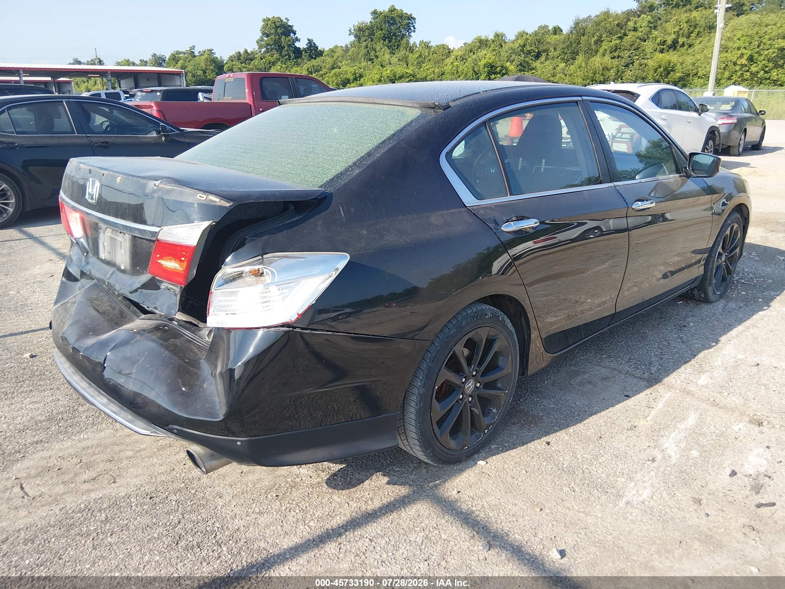 2014 Honda Accord Sport Black vin: 1HGCR2F57EA200166