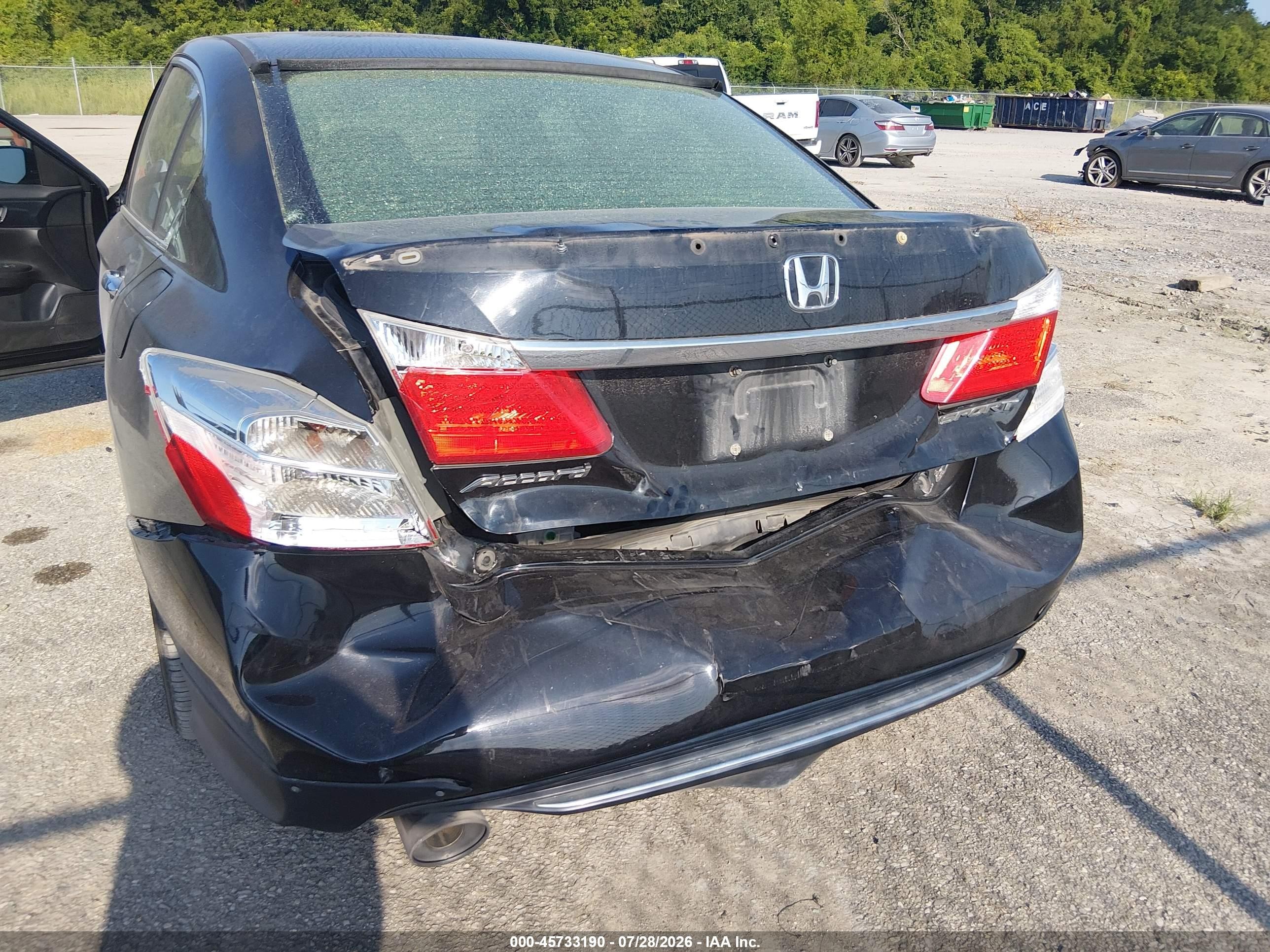 2014 Honda Accord Sport Black vin: 1HGCR2F57EA200166