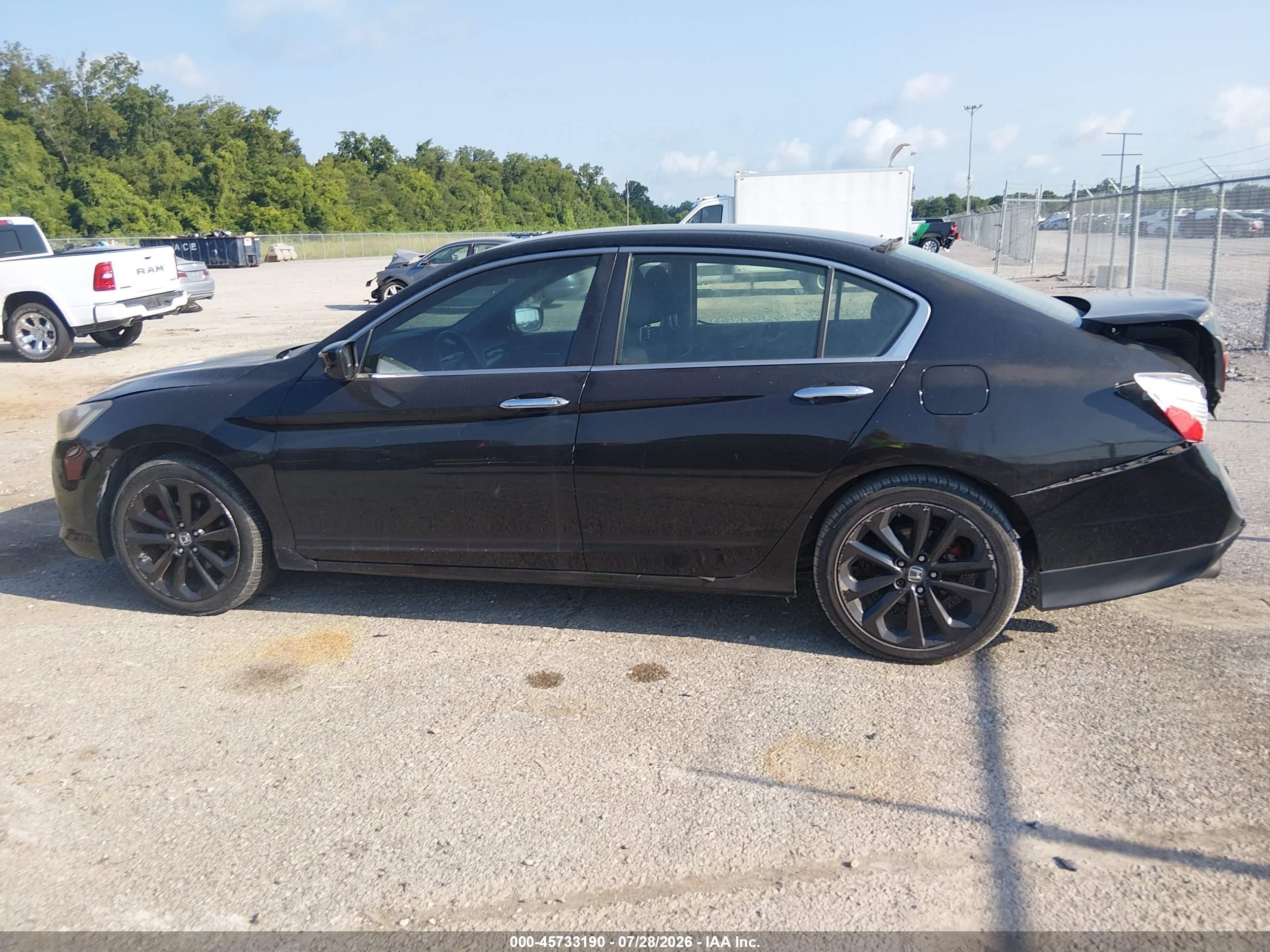 2014 Honda Accord Sport Black vin: 1HGCR2F57EA200166