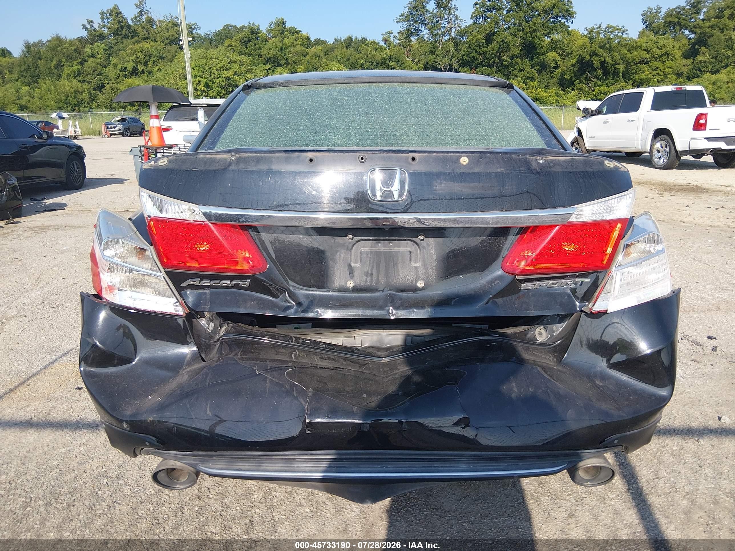 2014 Honda Accord Sport Black vin: 1HGCR2F57EA200166