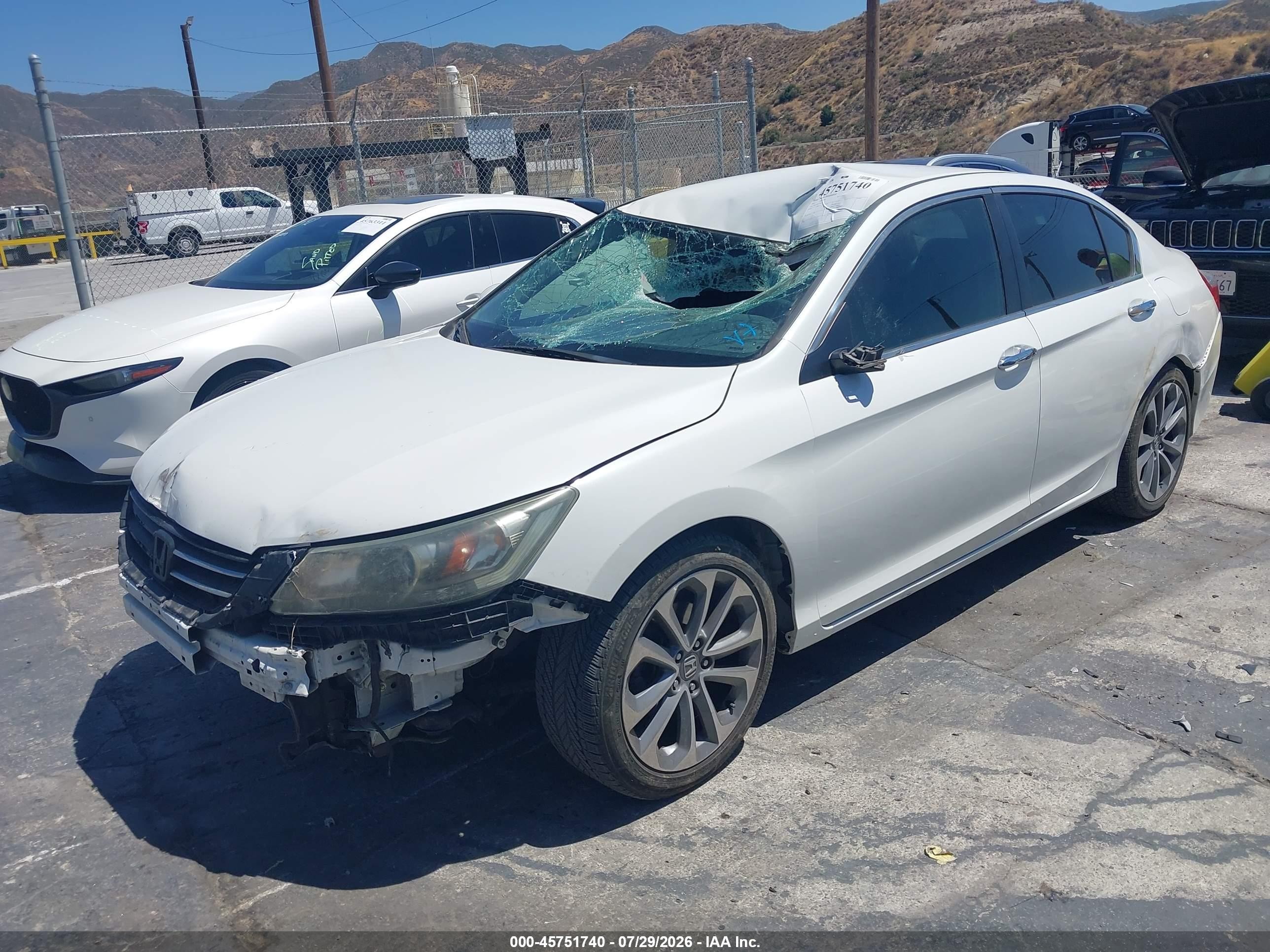2014 Honda Accord Sport Белый vin: 1HGCR2F57EA225357