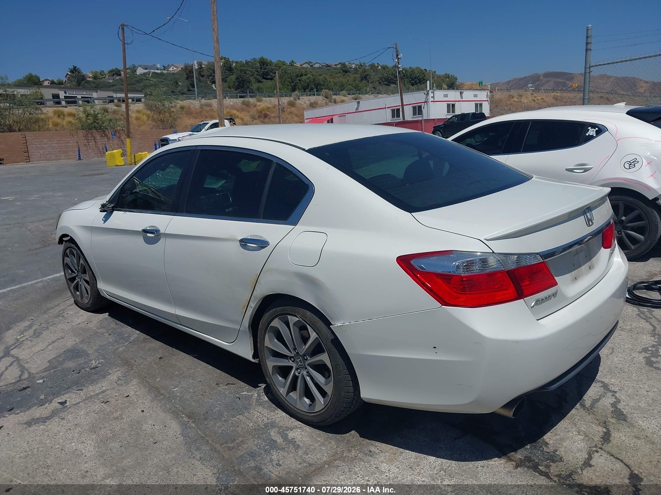 2014 Honda Accord Sport Белый vin: 1HGCR2F57EA225357