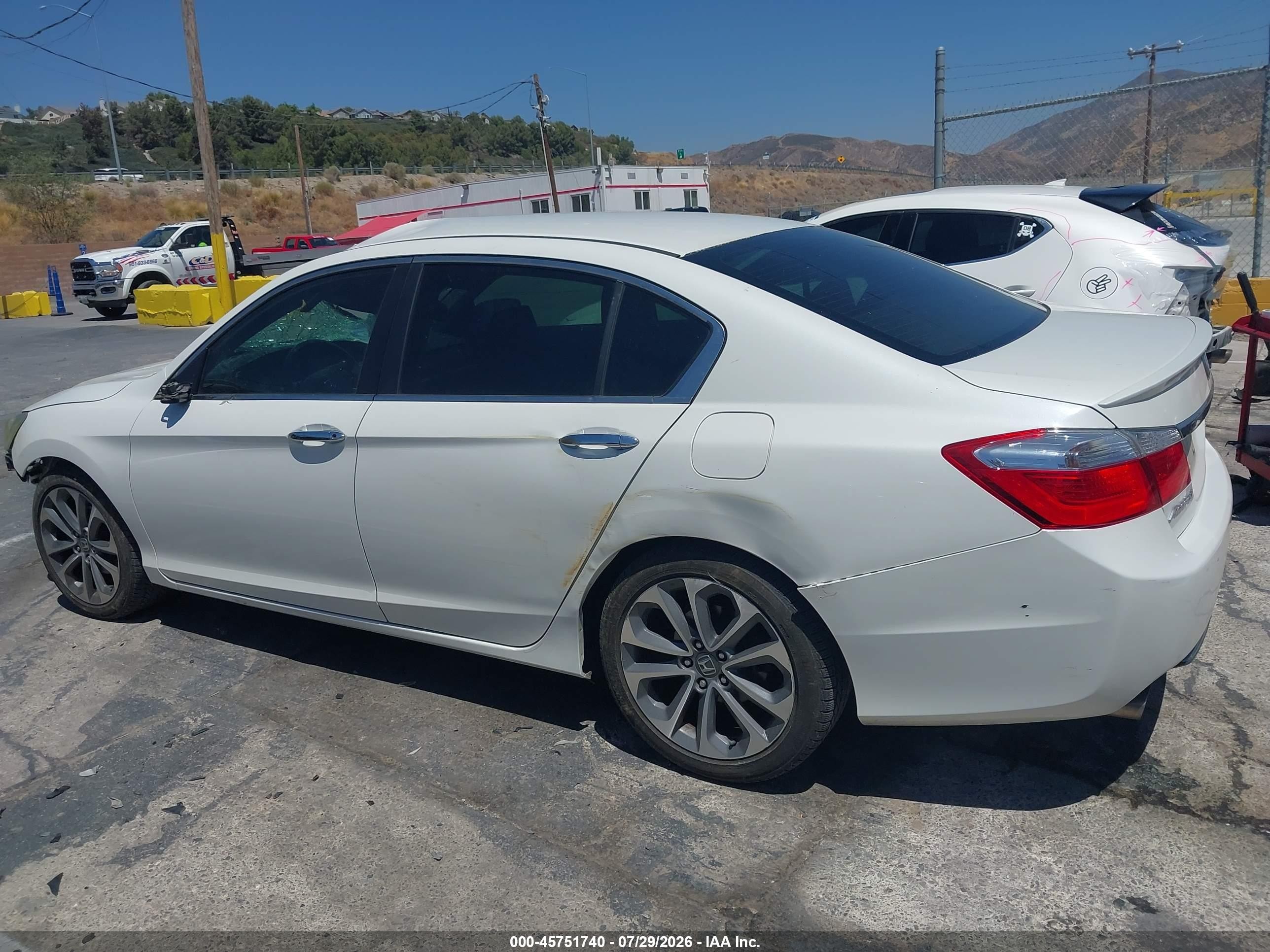 2014 Honda Accord Sport Белый vin: 1HGCR2F57EA225357