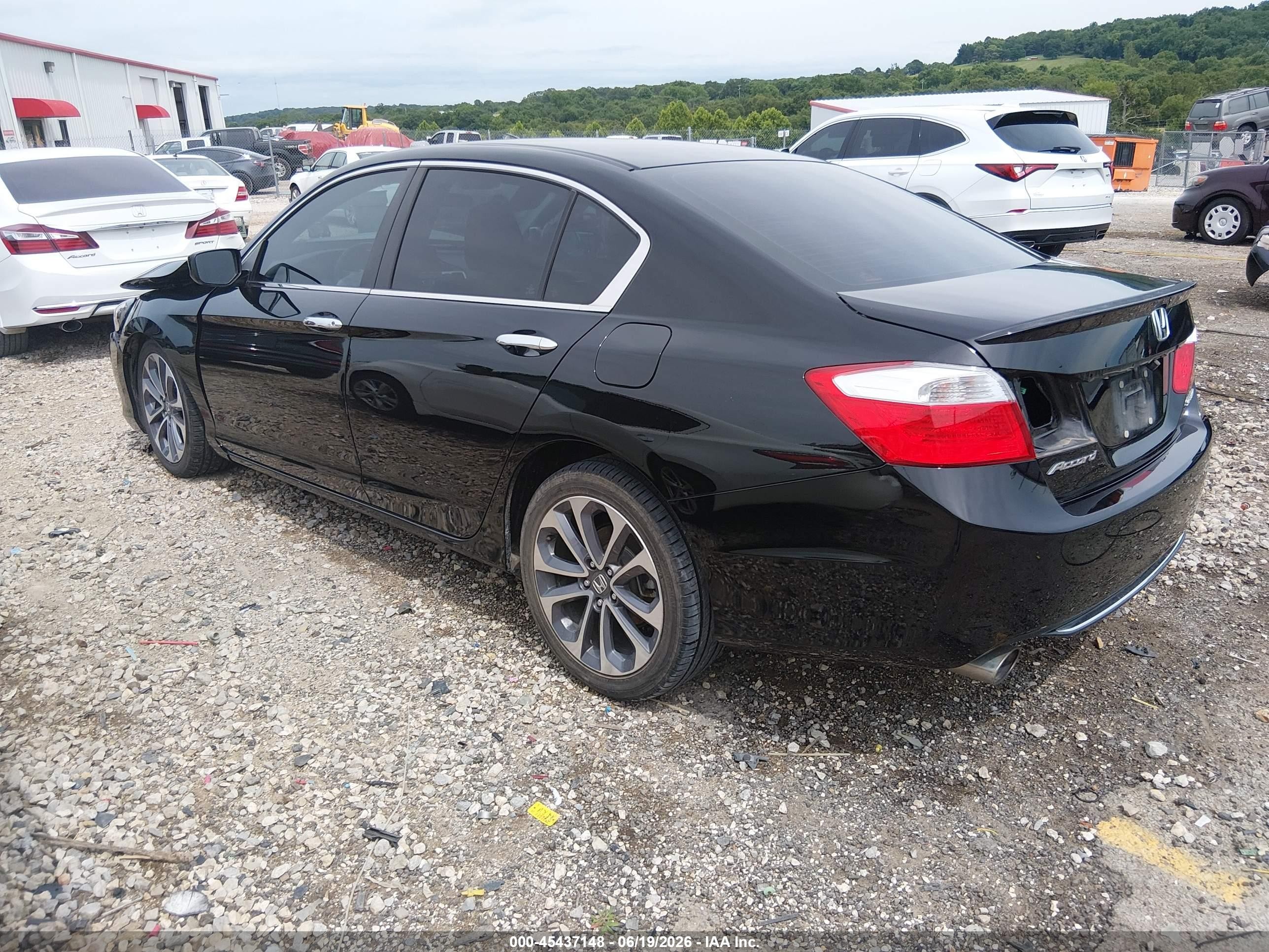 2014 Honda Accord Sport Черный vin: 1HGCR2F57EA225763