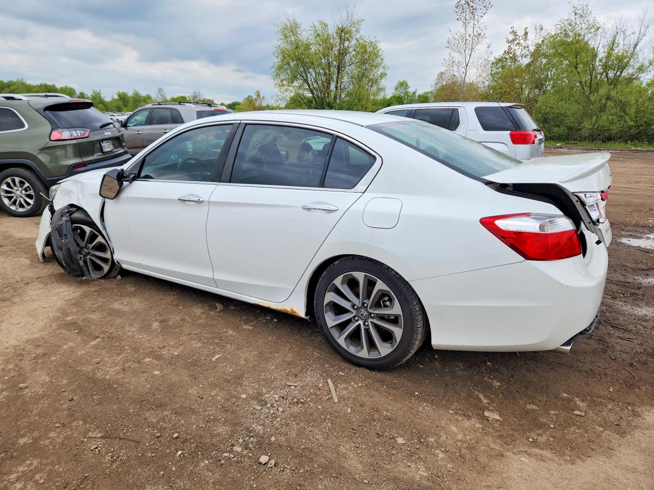 2014 Honda Accord Sport White vin: 1HGCR2F57EA231997
