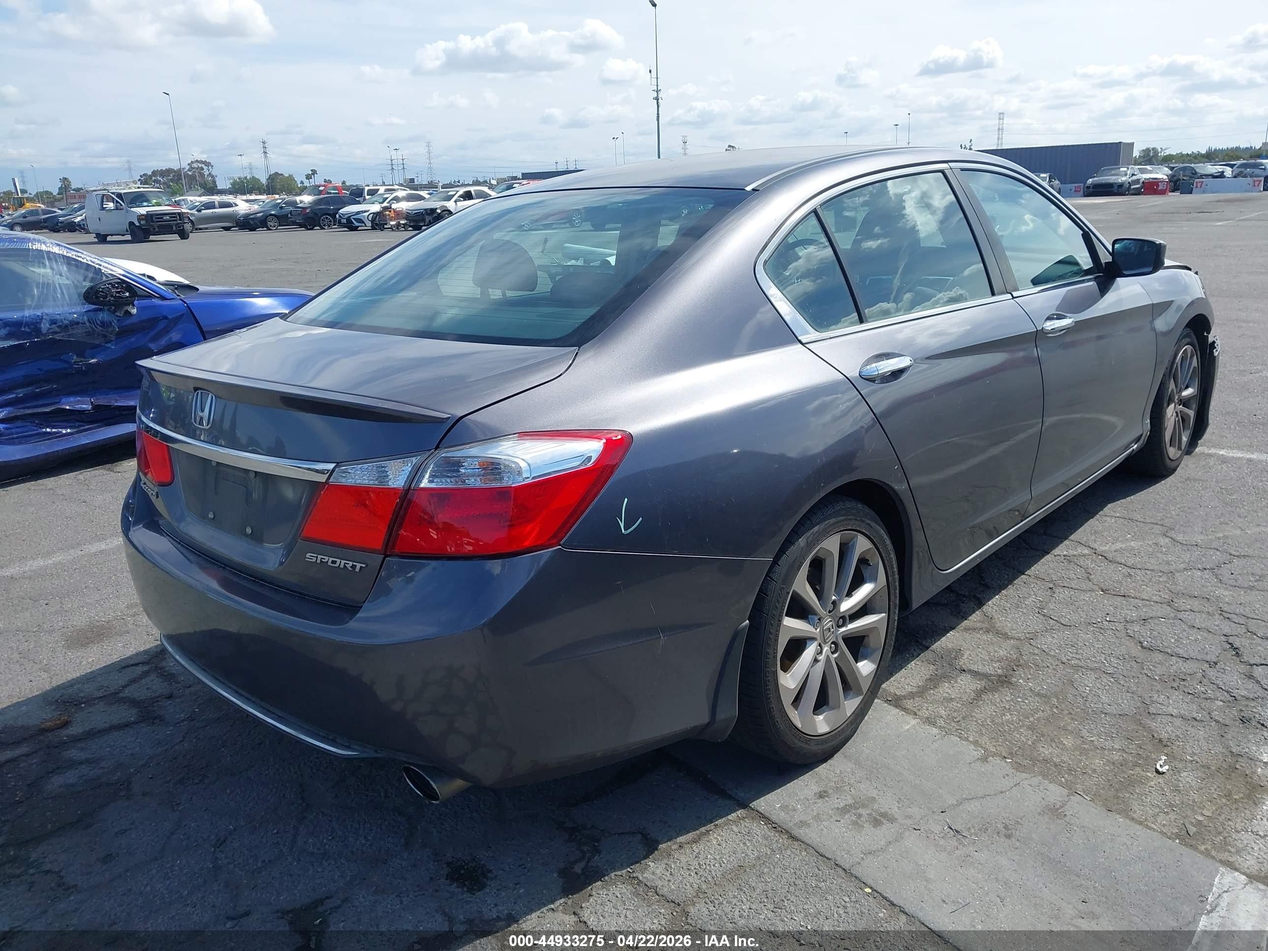 2014 Honda Accord Sport Gray vin: 1HGCR2F57EA257077