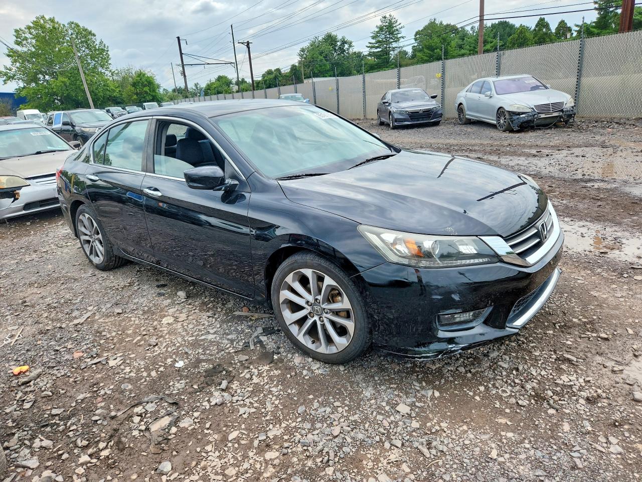 2015 Honda Accord Sport Черный vin: 1HGCR2F57FA046706