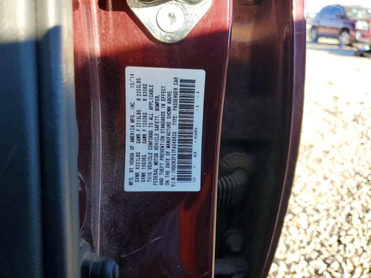 2015 Honda Accord Sport Maroon vin: 1HGCR2F57FA048908