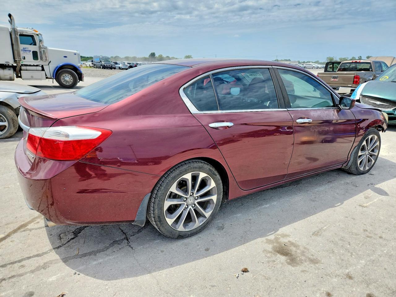 2015 Honda Accord Sport Burgundy vin: 1HGCR2F57FA048908