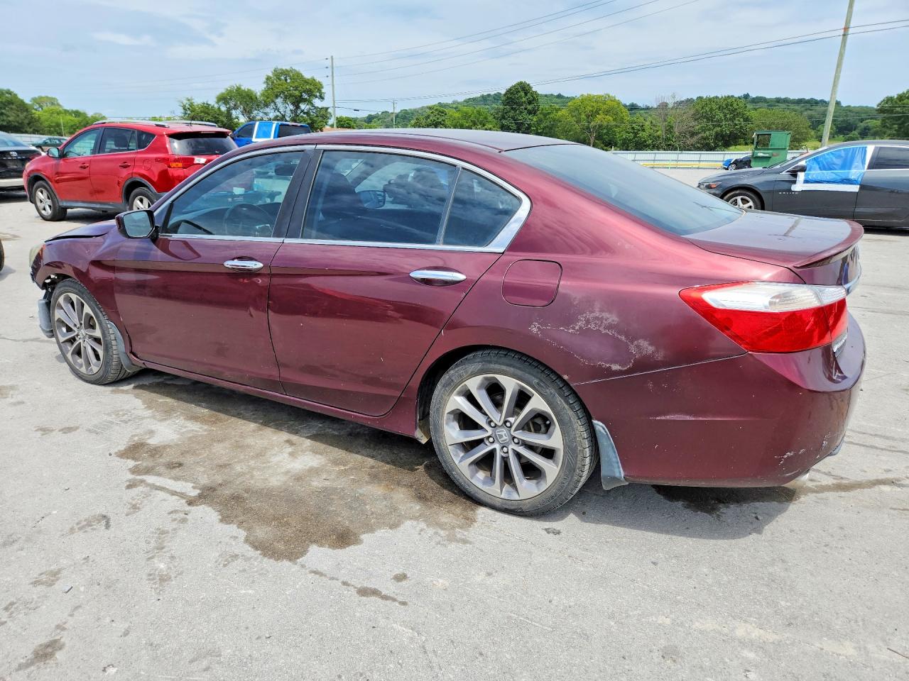 2015 Honda Accord Sport Burgundy vin: 1HGCR2F57FA048908