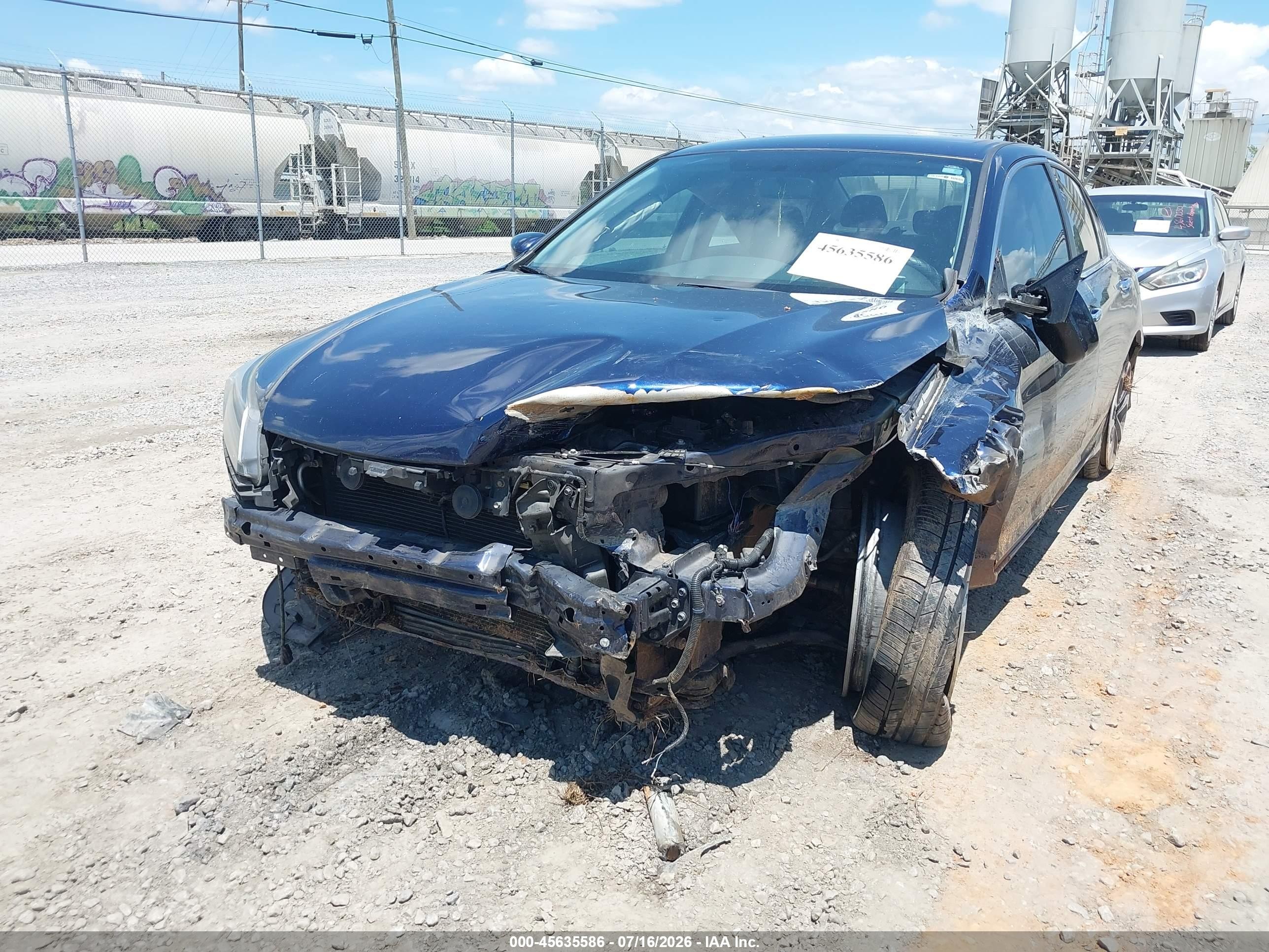 2015 Honda Accord Sport Синий vin: 1HGCR2F57FA273426