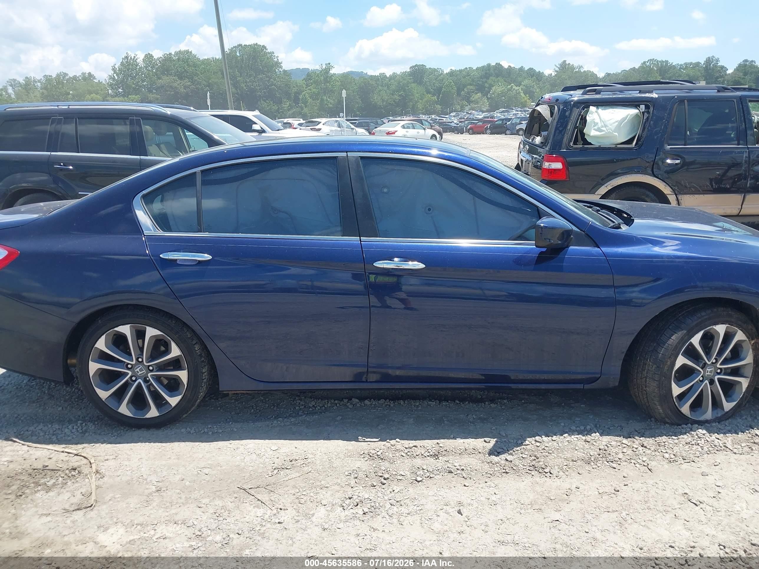 2015 Honda Accord Sport Синий vin: 1HGCR2F57FA273426