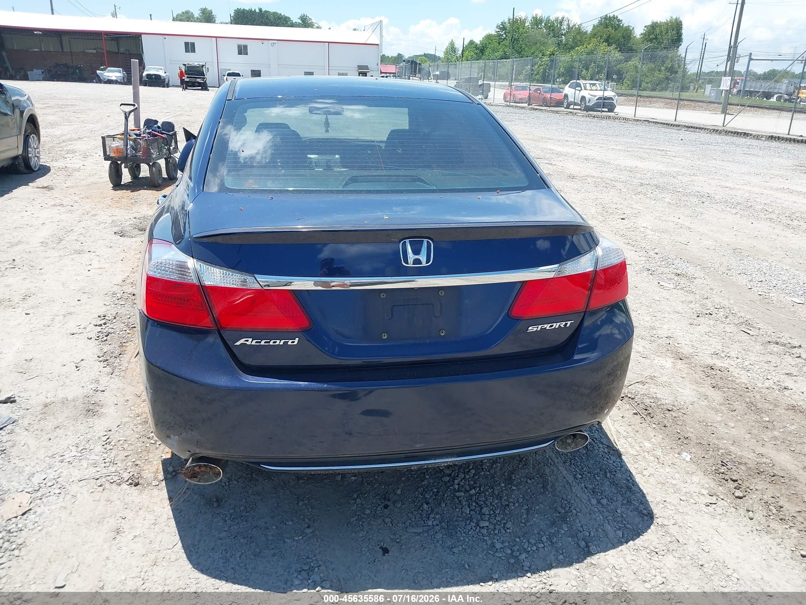 2015 Honda Accord Sport Синий vin: 1HGCR2F57FA273426
