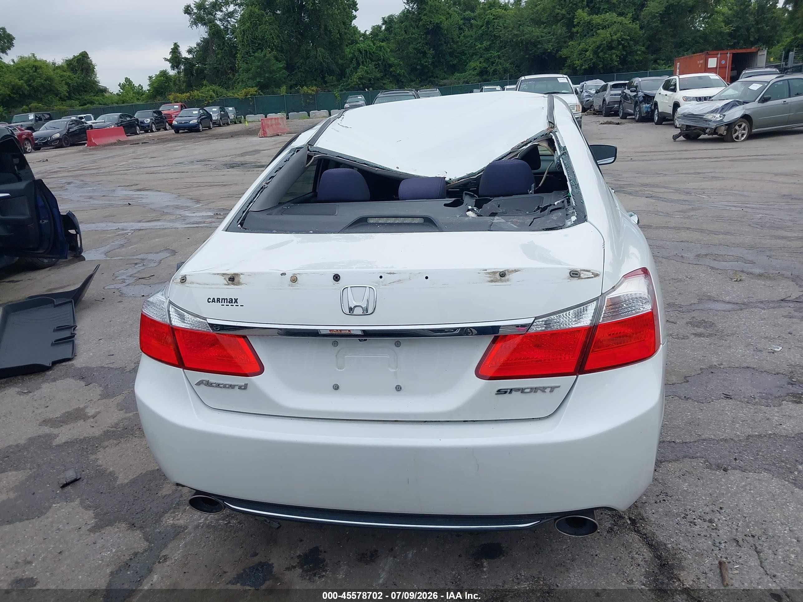 2015 Honda Accord Sport White vin: 1HGCR2F57FA275080