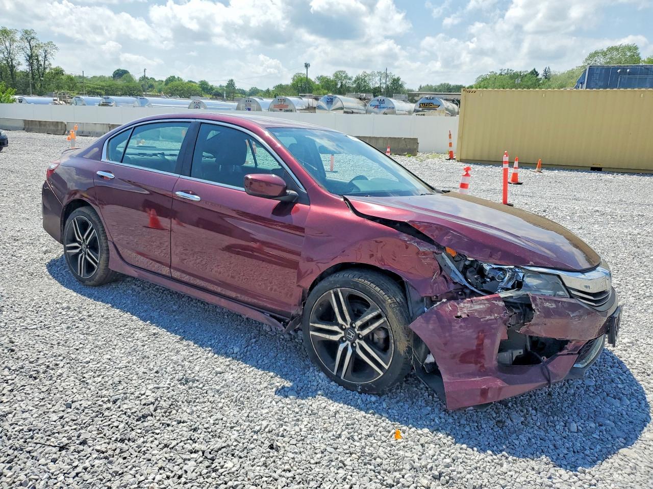 2016 Honda Accord Sport Burgundy vin: 1HGCR2F57GA084860