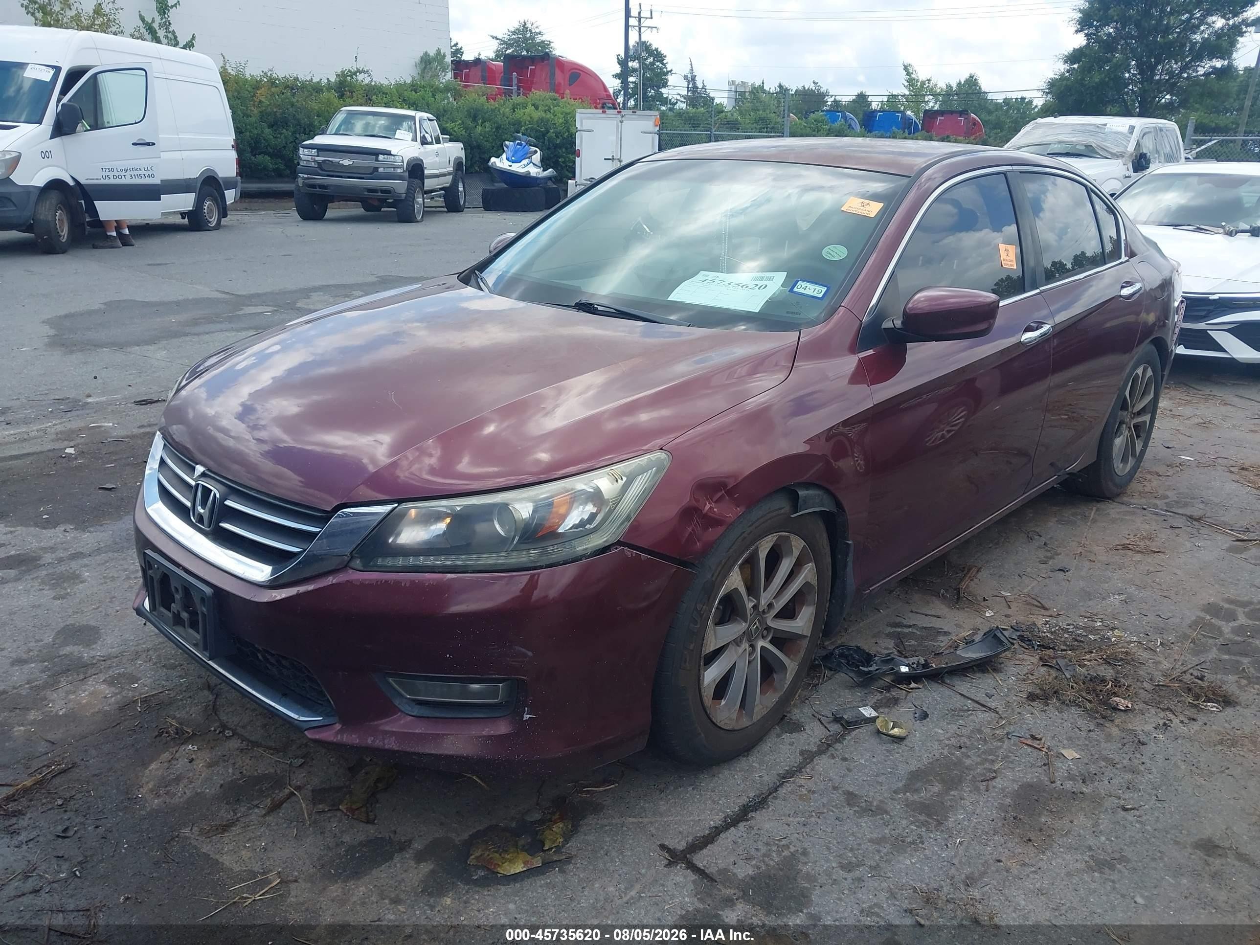 2013 Honda Accord Sport Burgundy vin: 1HGCR2F58DA009127