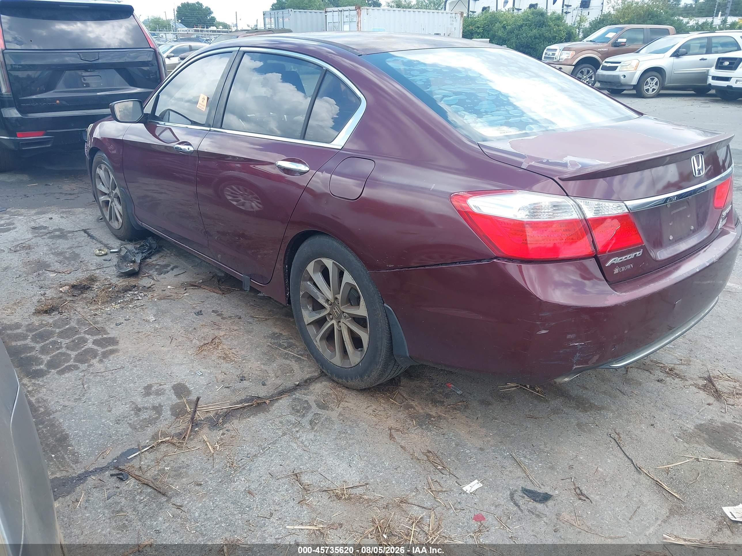 2013 Honda Accord Sport Burgundy vin: 1HGCR2F58DA009127